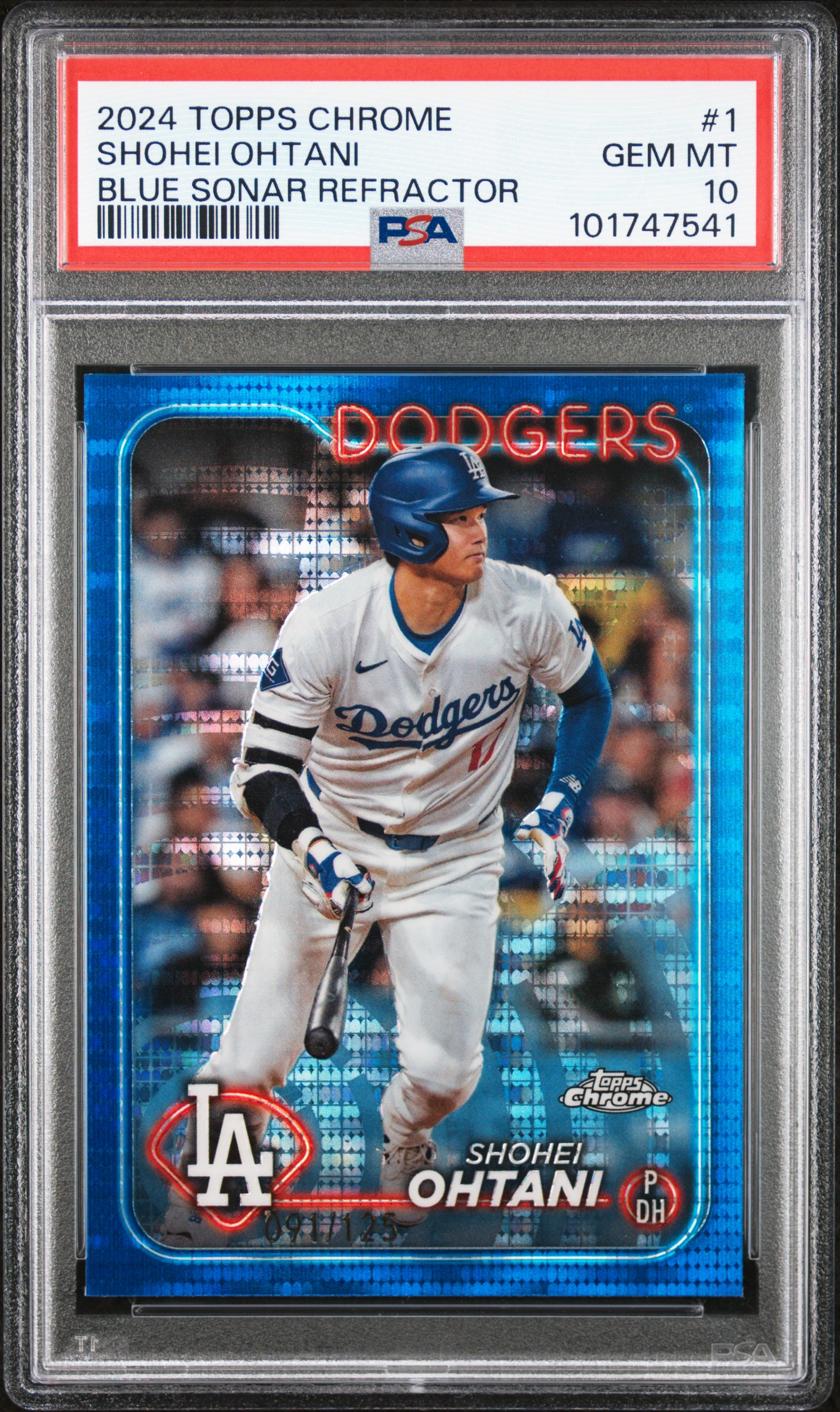 2024 TOPPS CHROME #1 SHOHEI OHTANI BLUE SONAR REFRACTOR /150