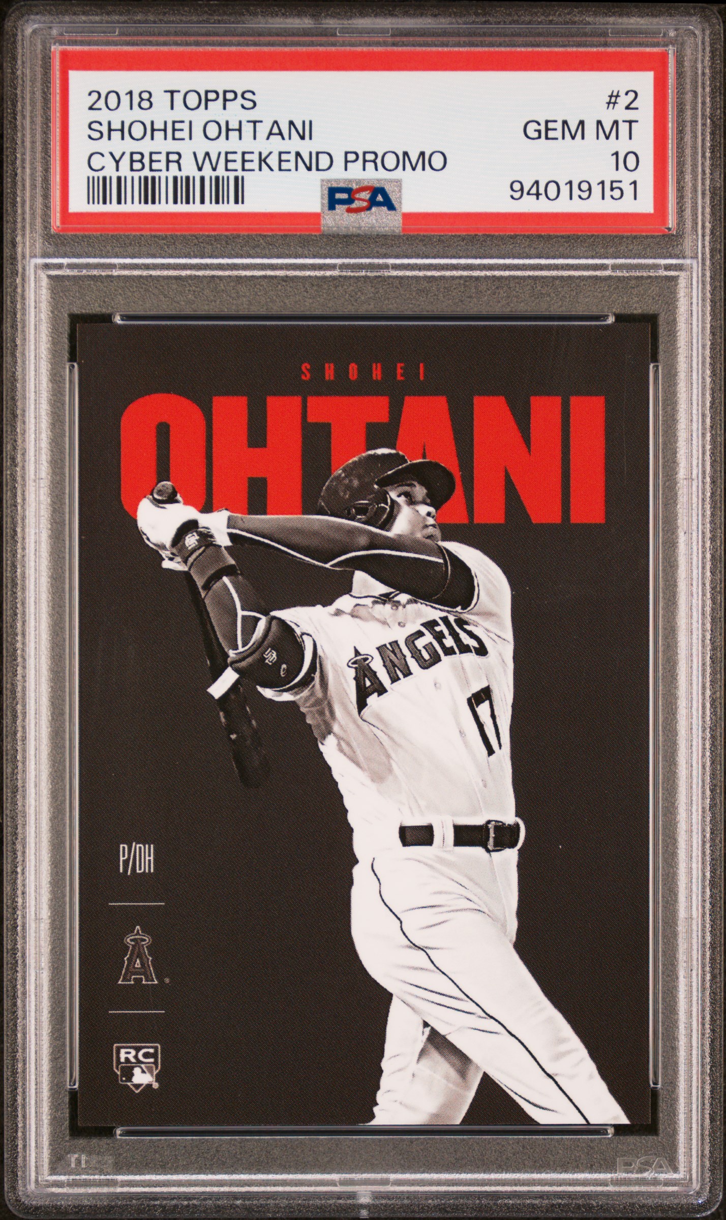 2018 TOPPS CYBER WEEKEND PROMO #2 SHOHEI OHTANI