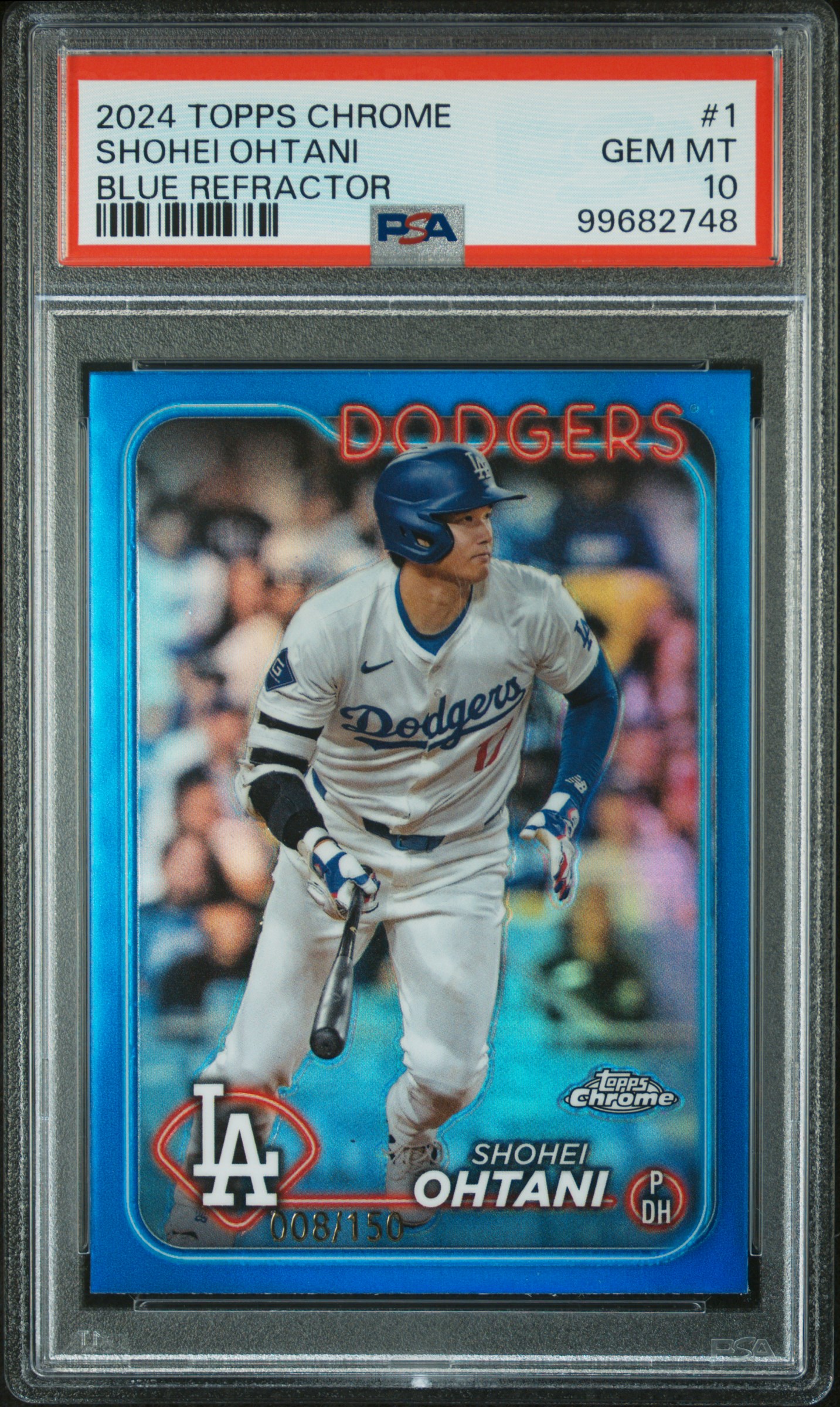 2024 TOPPS CHROME BASEBALL CARDS #1 BLUE REFRACTOR /150