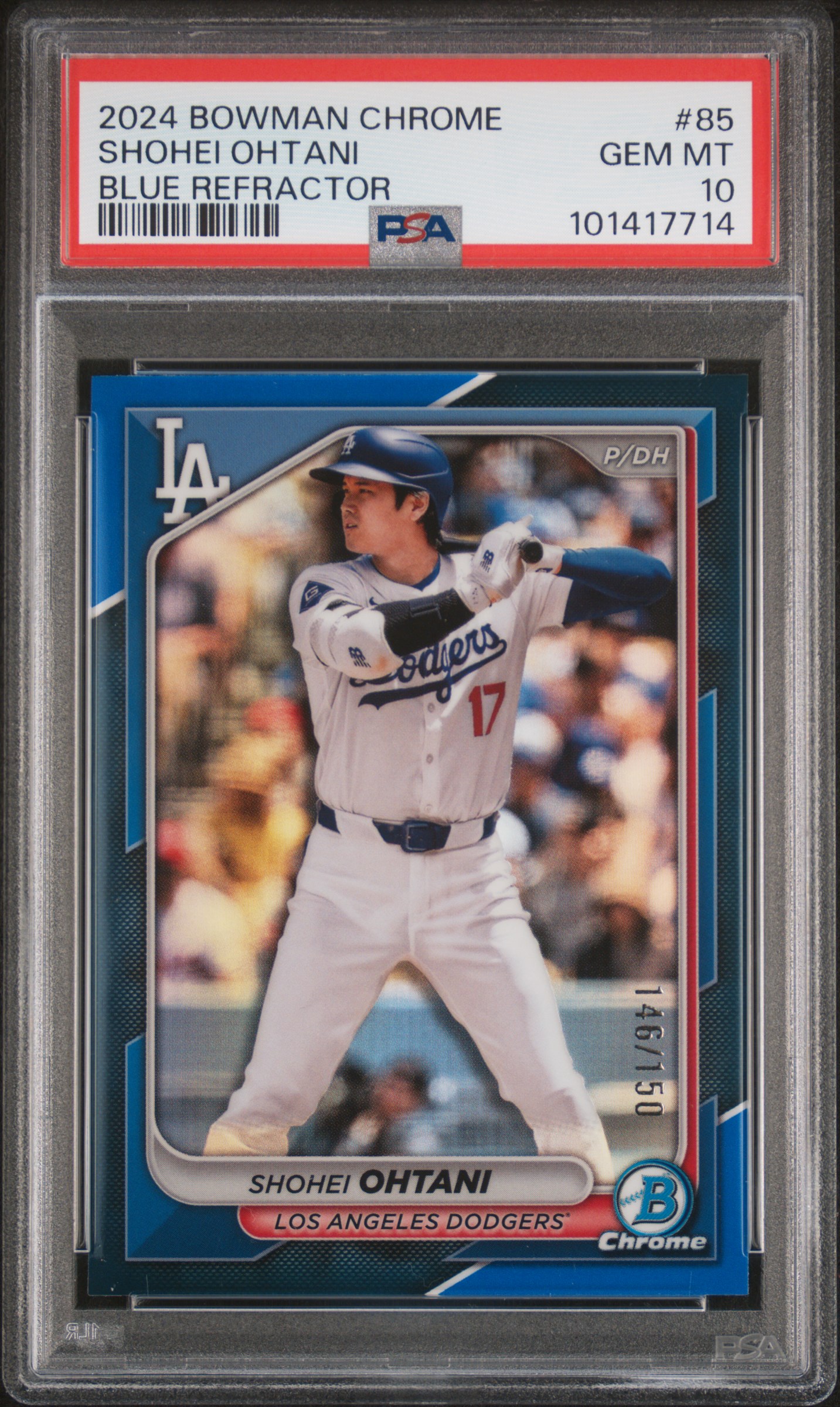 2024 BOWMAN CHROME #85 SHOHEI OHTANI BLUE REFRACTOR /150