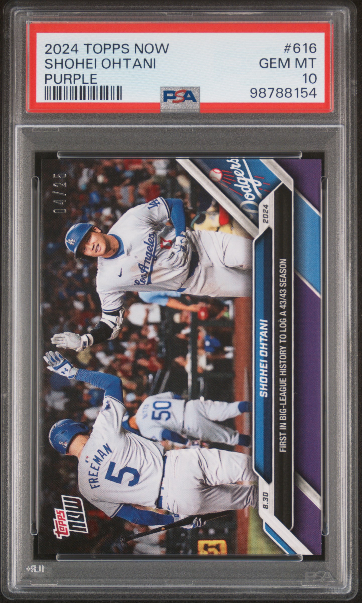 2024 TOPPS NOW #616 SHOHEI OHTANI PURPLE /25