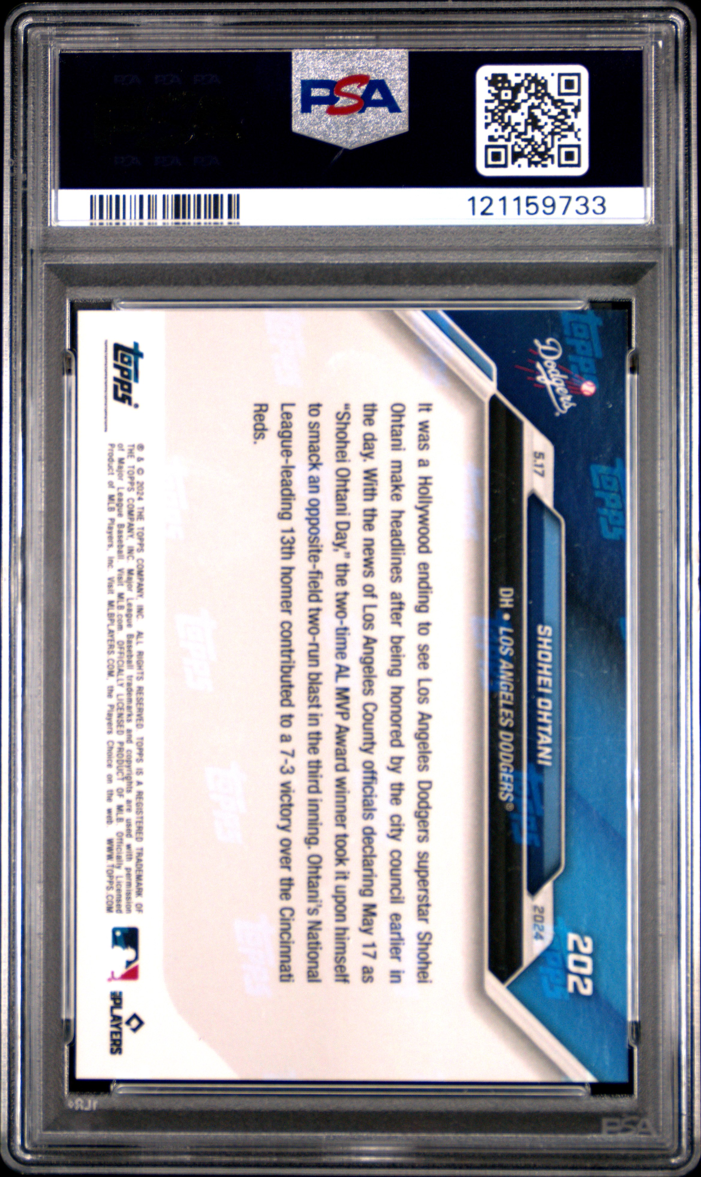 2024 TOPPS NOW #202 SHOHEI OHTANI RED /10