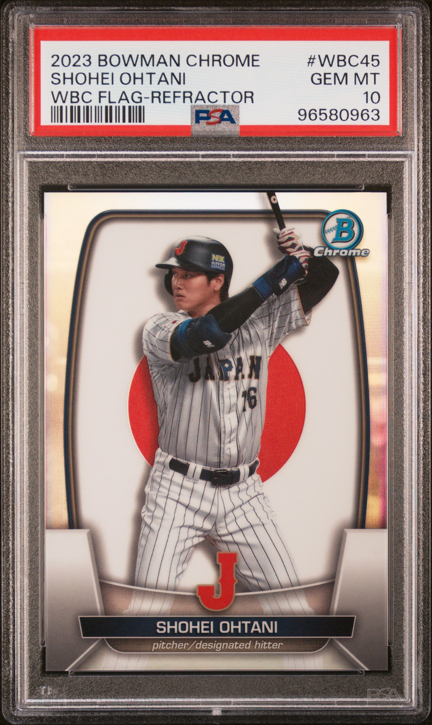 2023 BOWMAN CHROME WORLD BASEBALL CLASSIC FLAG #WBC45 SHOHEI OHTANI WBC FLAG-REFRACTOR /499