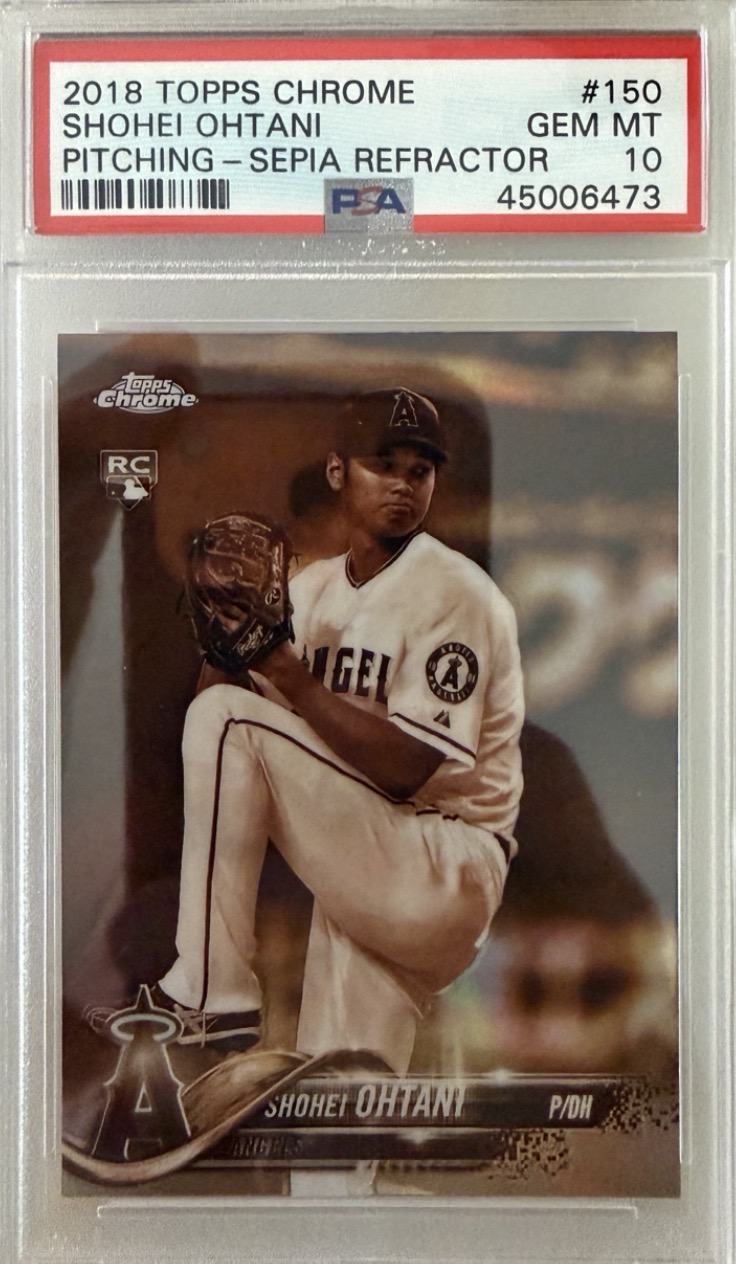 2018 TOPPS CHROME #150 SHOHEI OHTANI SEPIA REFRACTOR