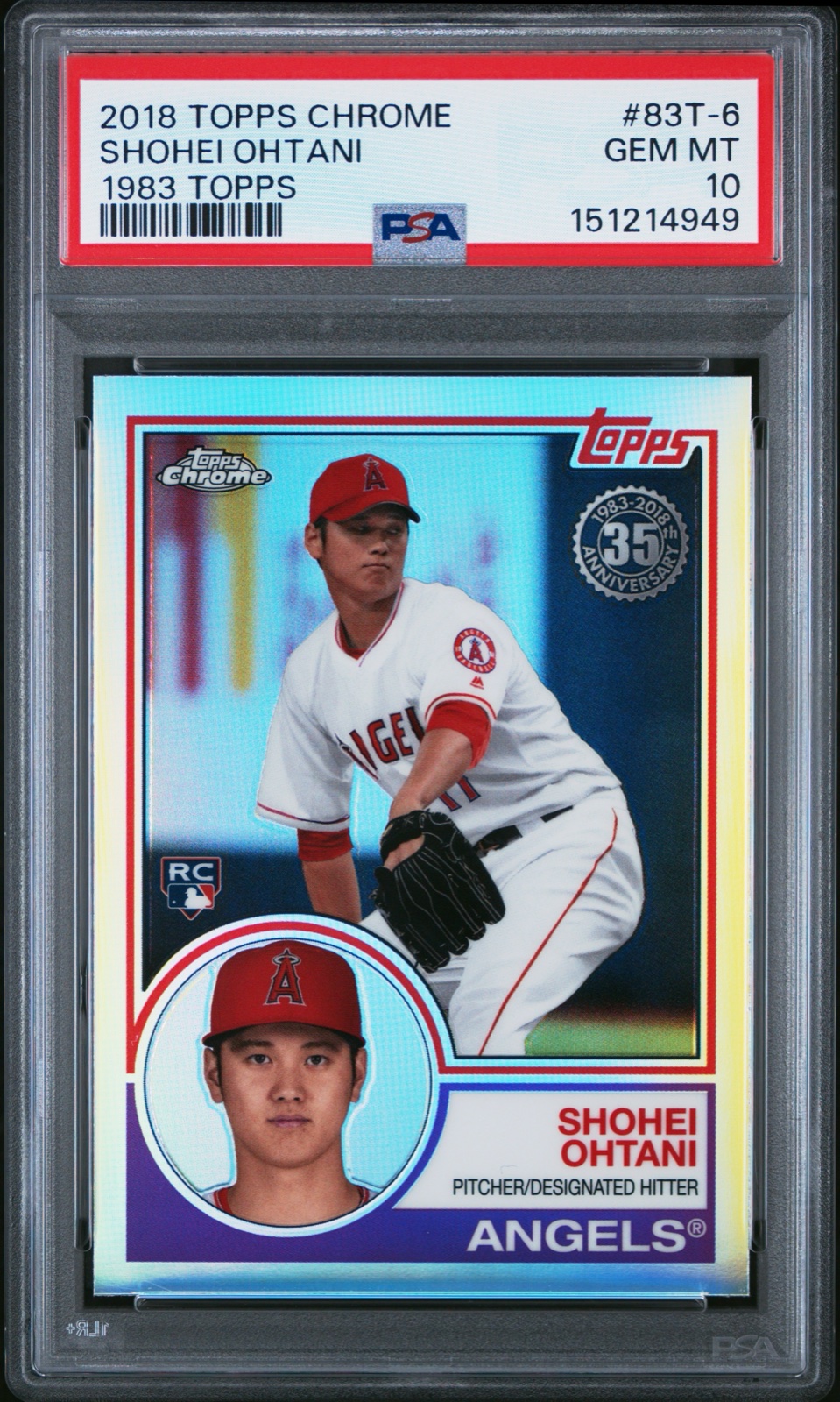 2018 TOPPS CHROME 1983 TOPPS #83T-6 SHOHEI OHTANI