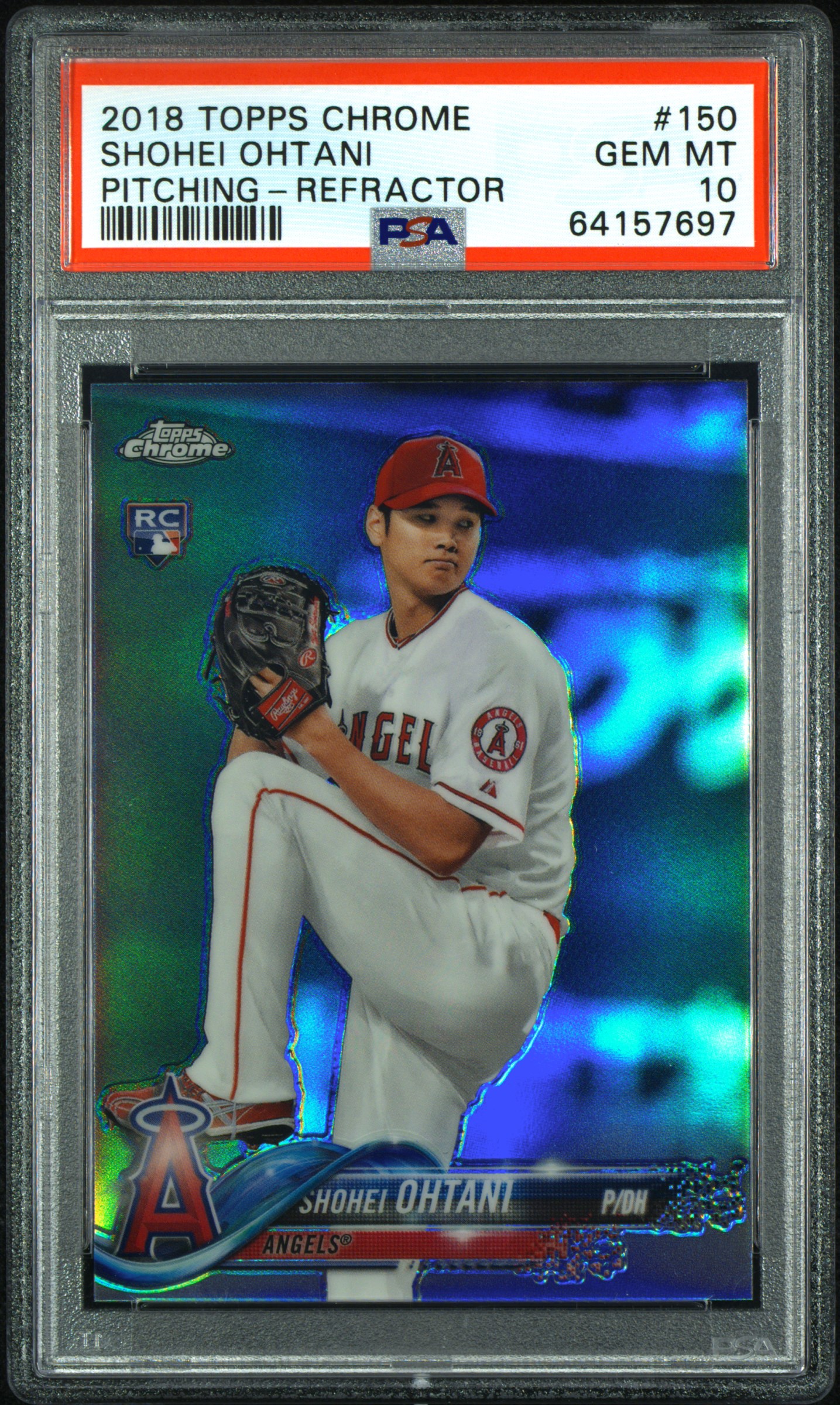 2018 TOPPS CHROME #150 SHOHEI OHTANI REFRACTOR