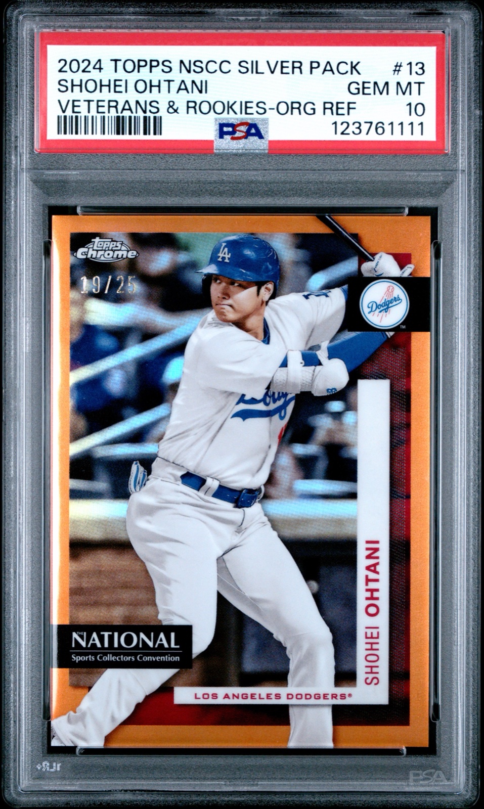 2024 TOPPS NATIONAL SPORTS COLLECTORS CONVENTION SILVER PACK VETERANS AND ROOKIES #13 SHOHEI OHTANI VETERANS & ROOKIES-ORG REF /25