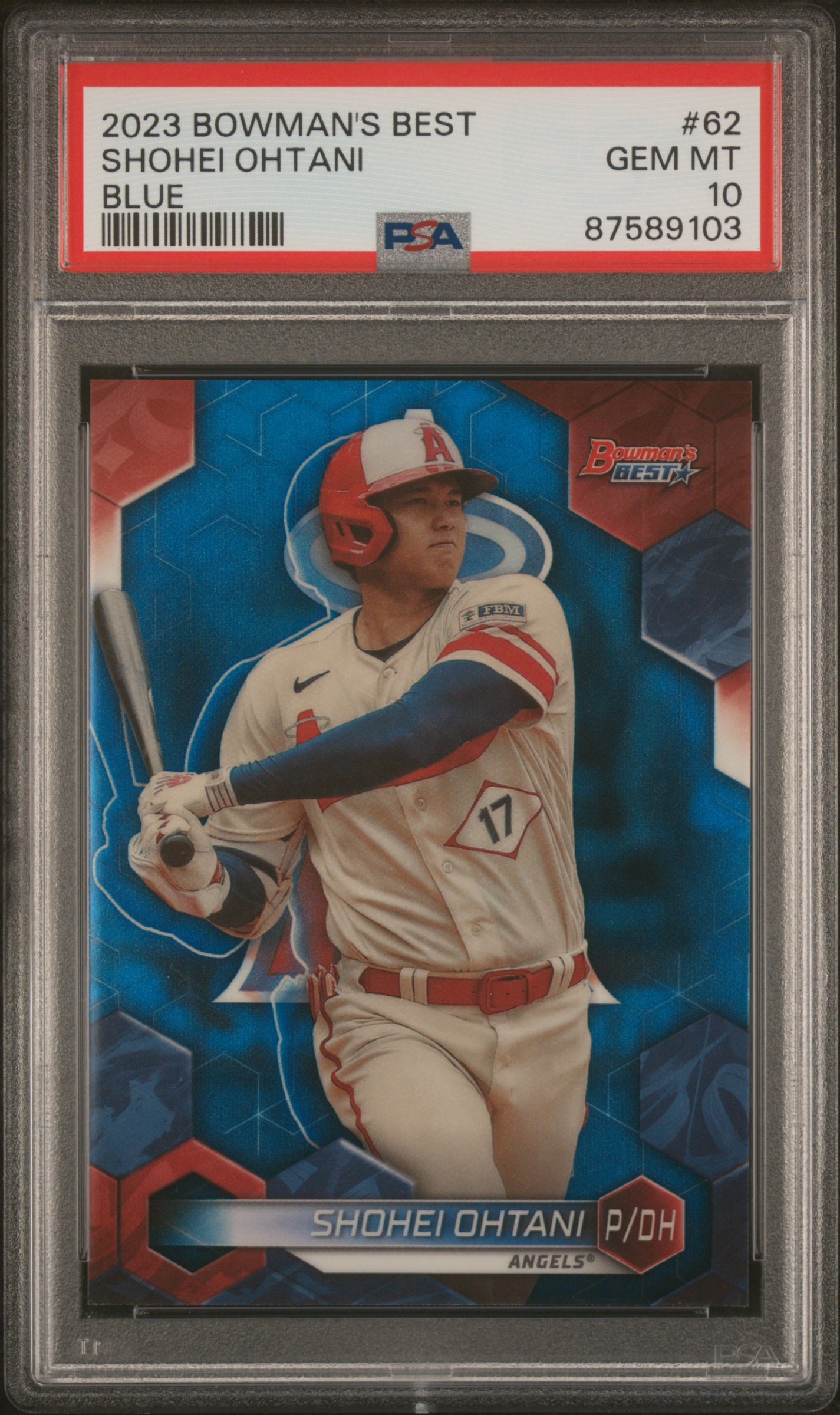 2023 BOWMAN'S BEST #62 SHOHEI OHTANI BLUE REFRACTOR /150