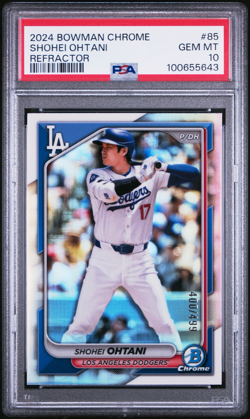 2024 BOWMAN CHROME #85 SHOHEI OHTANI REFRACTOR /499