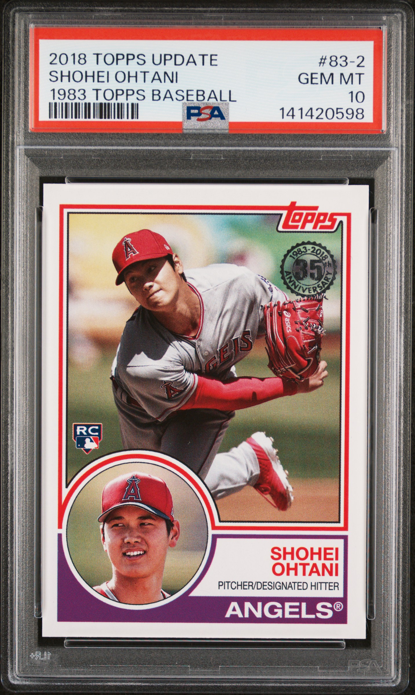 2018 TOPPS UPDATE 1983 TOPPS BASEBALL #83-2 SHOHEI OHTANI