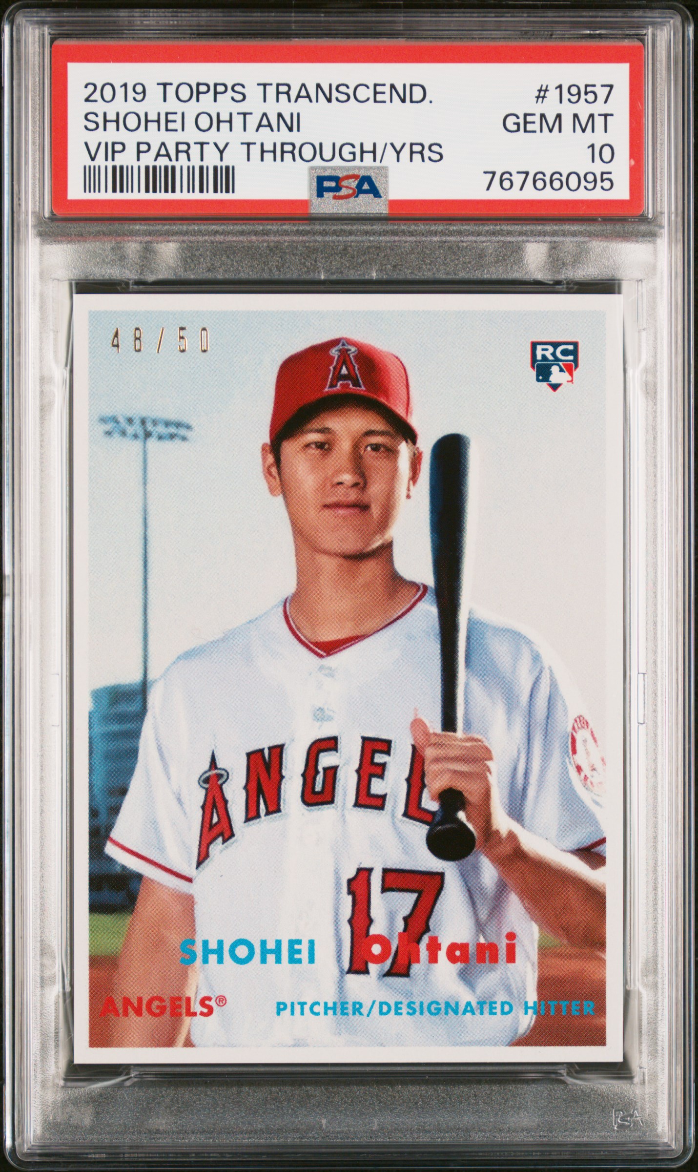 2019 TOPPS TRANSCENDENT VIP PARTY SHOHEI OHTANI THROUGH THE YEARS #1957 SHOHEI OHTANI VIP PARTY THROUGH/YRS /50