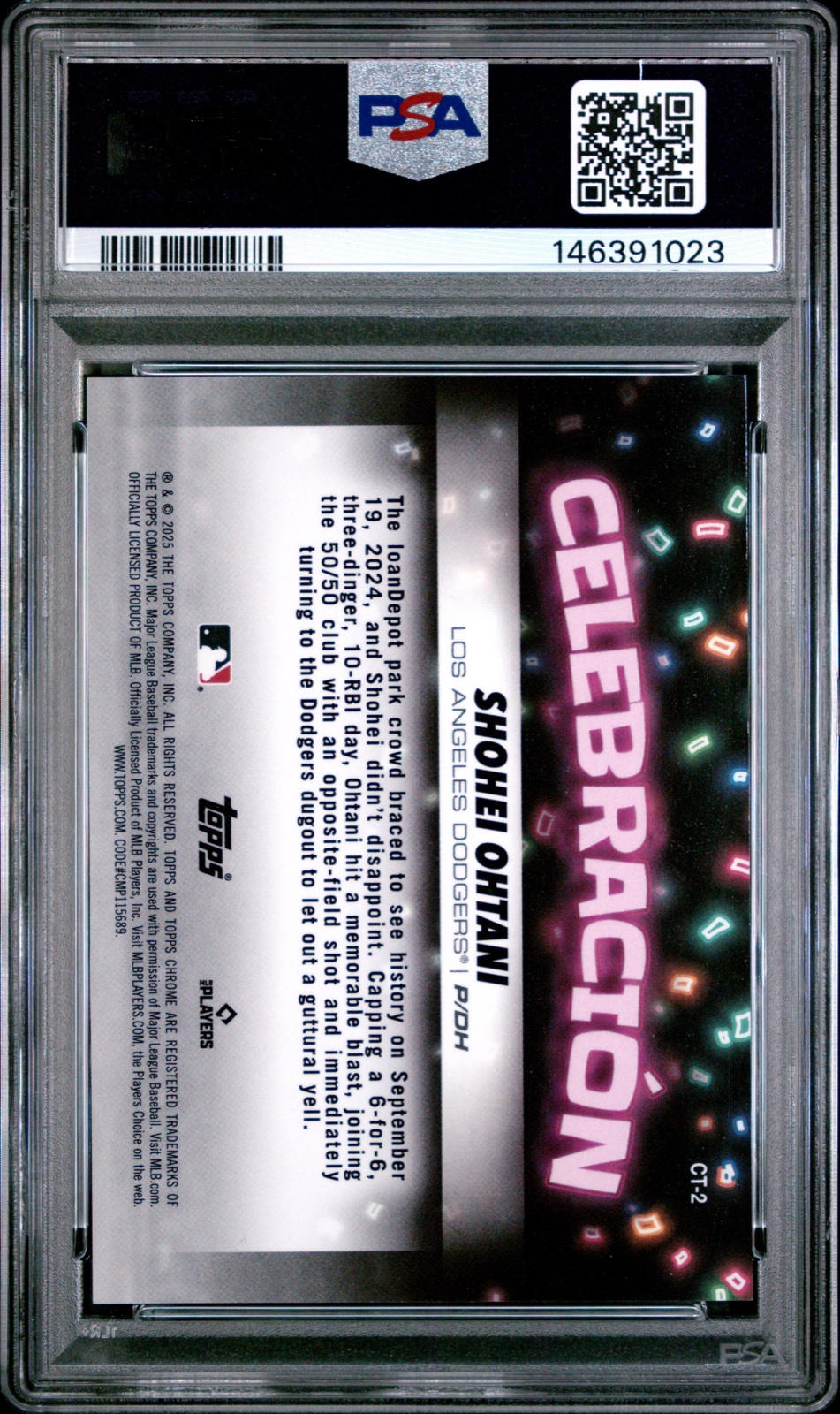 2025 TOPPS CHROME UPDATE CELEBRACION #2 SHOHEI OHTANI CELEBRACION-GREEN REF /99