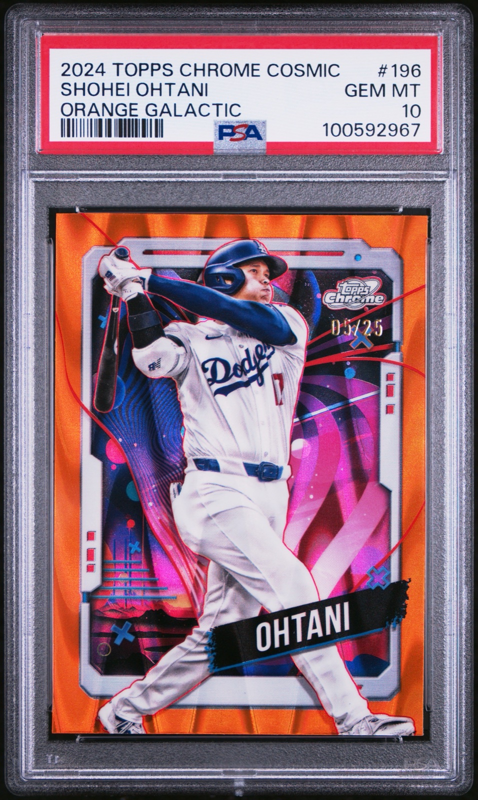 2024 TOPPS COSMIC CHROME #196 SHOHEI OHTANI ORANGE GALACTIC /25