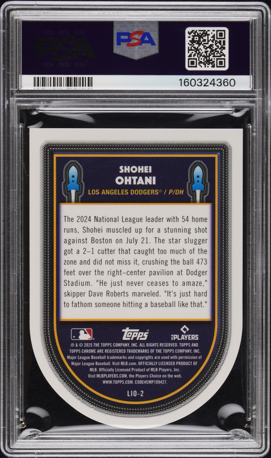 2025 TOPPS COSMIC CHROME LAUNCHED INTO ORBIT #2 SHOHEI OHTANI LAUNCHED/ORBIT-RED FLARE /5