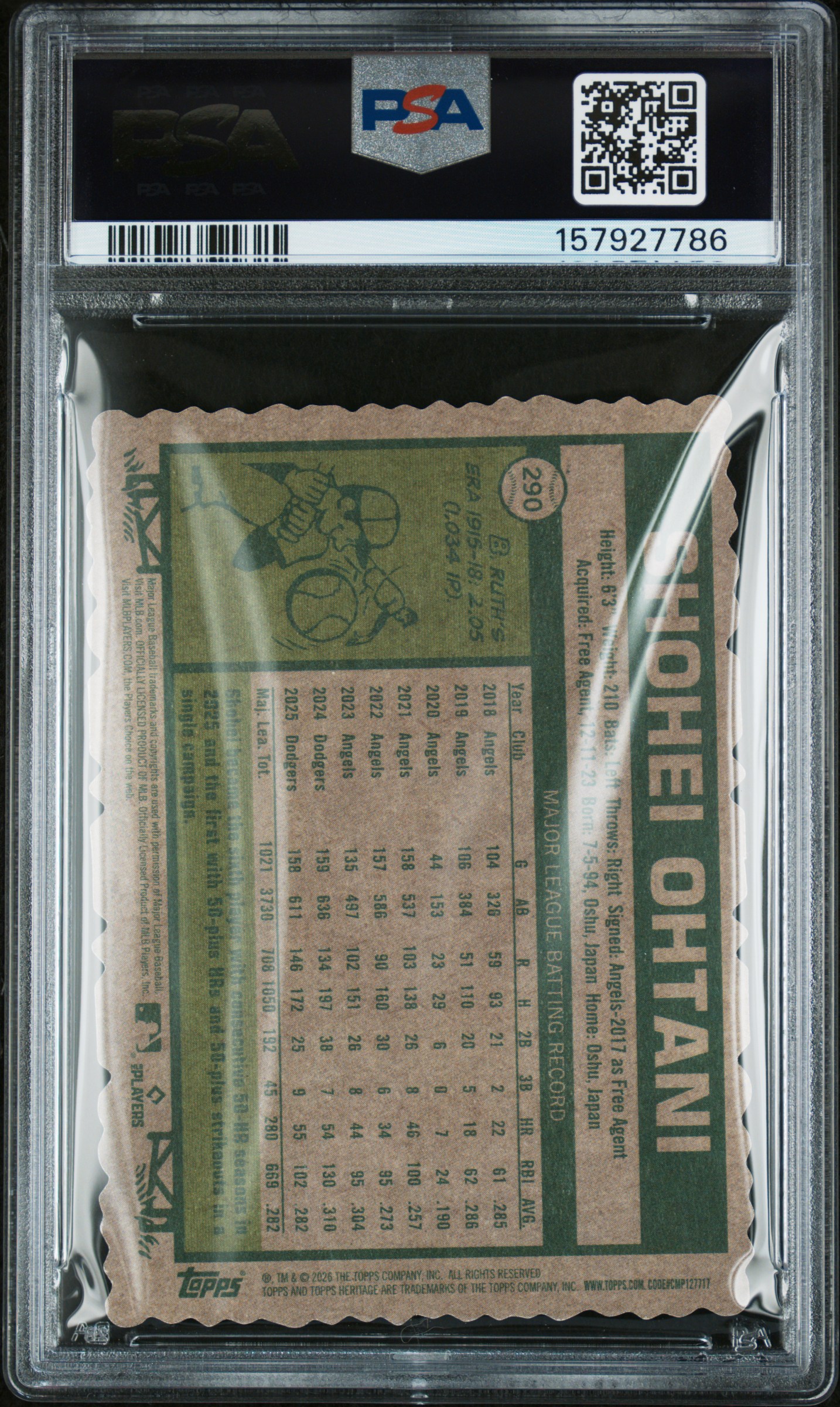 2026 TOPPS HERITAGE #290 SHOHEI OHTANI DECKLE EDGE