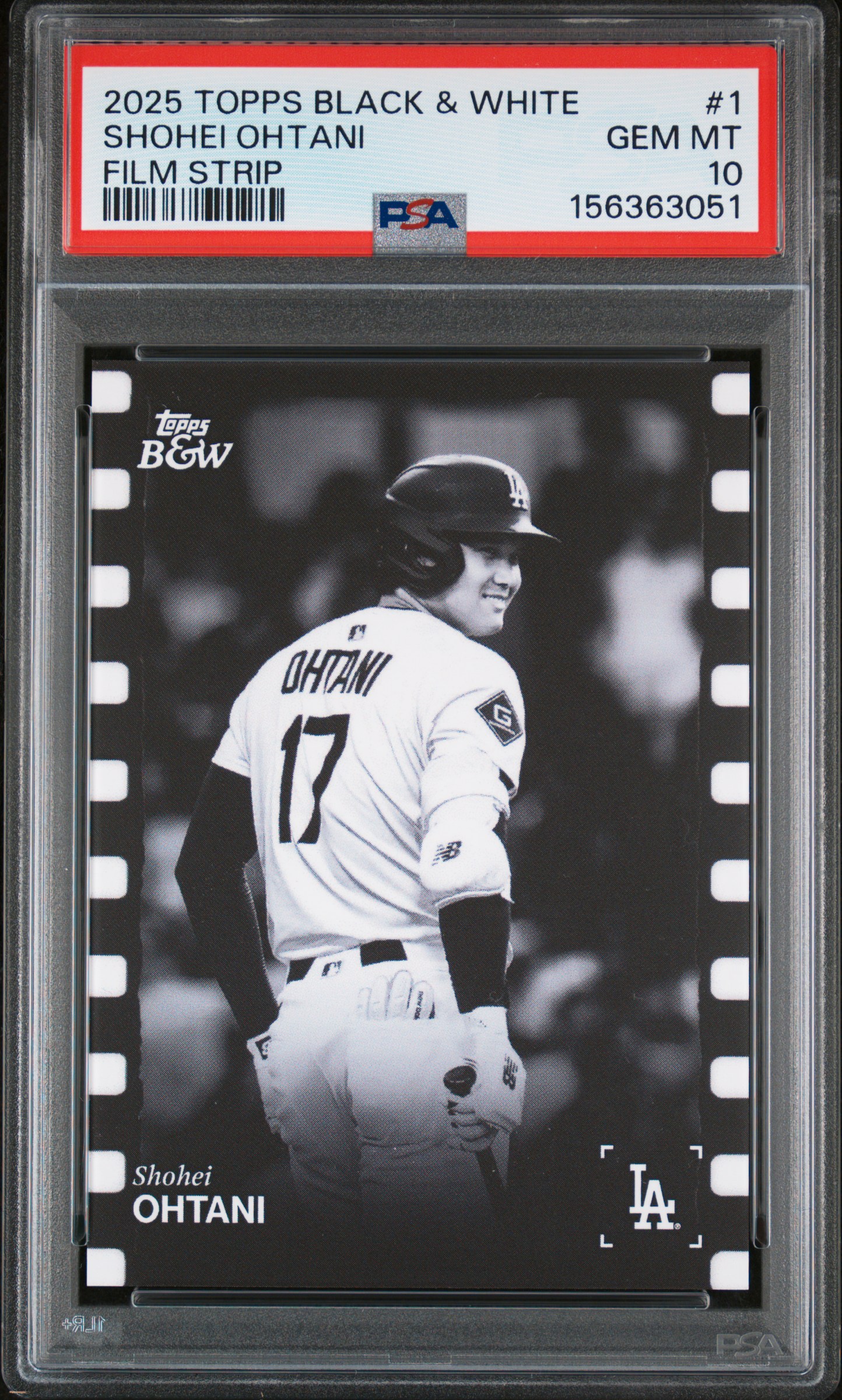 2025 TOPPS BLACK AND WHITE #1 SHOHEI OHTANI FILM STRIP