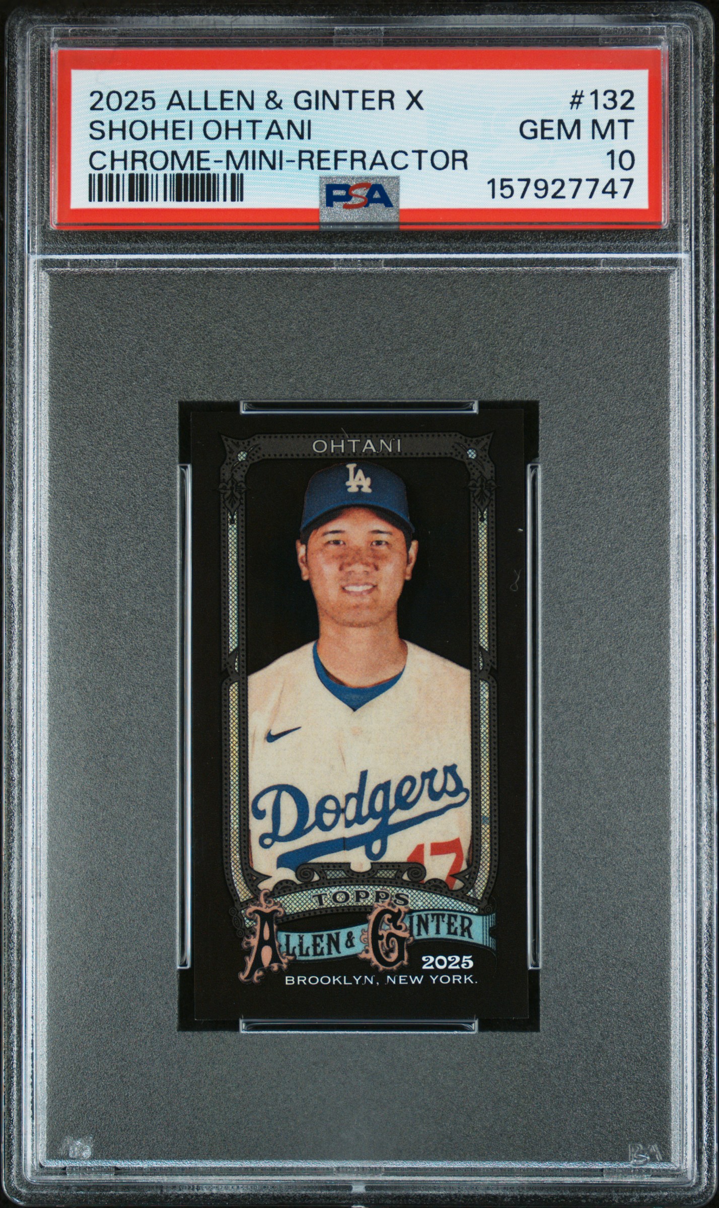 2025 TOPPS ALLEN & GINTER X #132 SHOHEI OHTANI CHROME-MINI-REFRACTOR