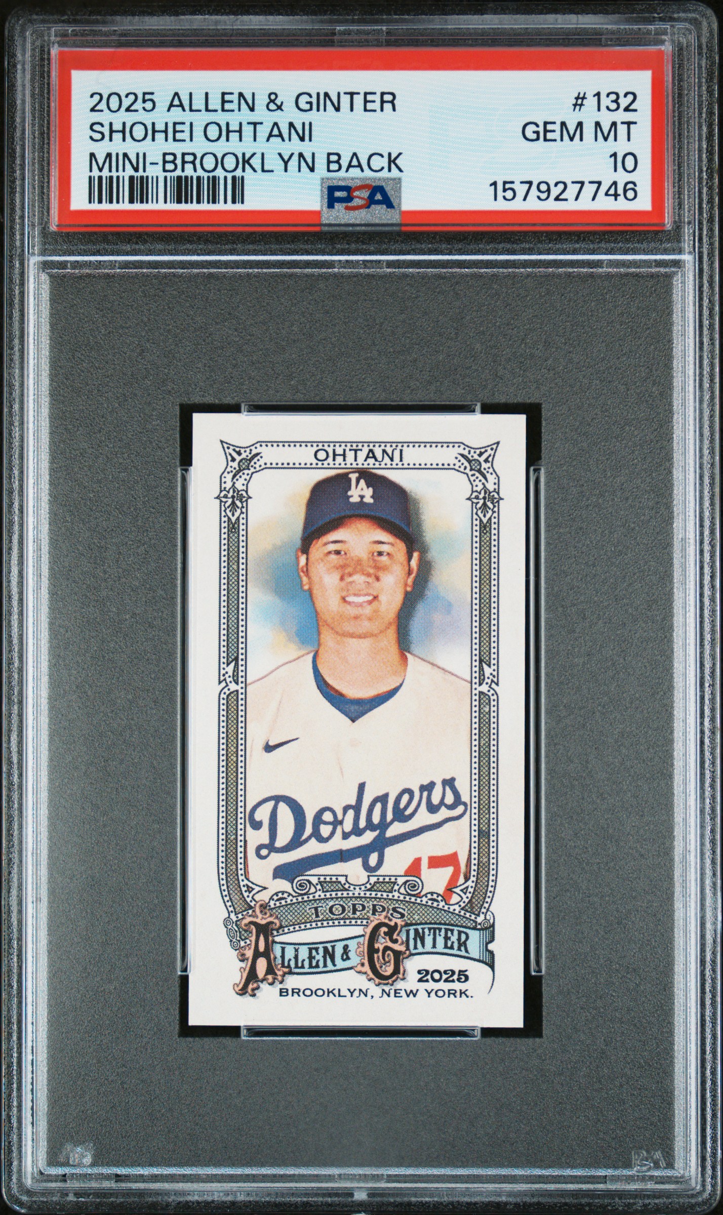 2025 TOPPS ALLEN & GINTER #132 SHOHEI OHTANI MINI-BROOKLYN BACK 1/25