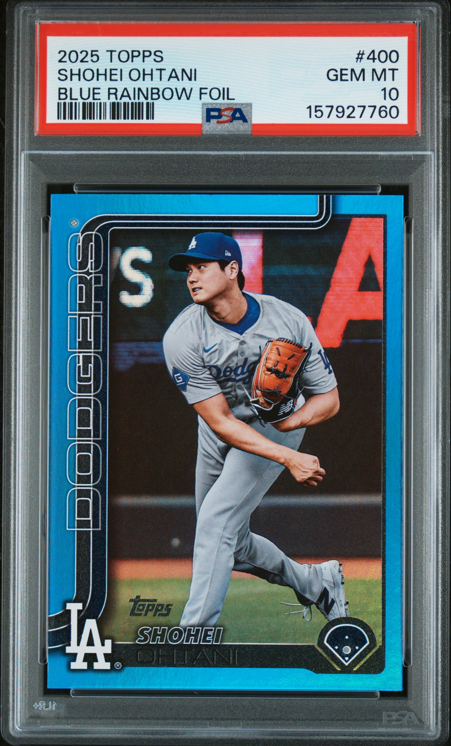 2025 TOPPS #400 SHOHEI OHTANI BLUE RAINBOW FOIL /150