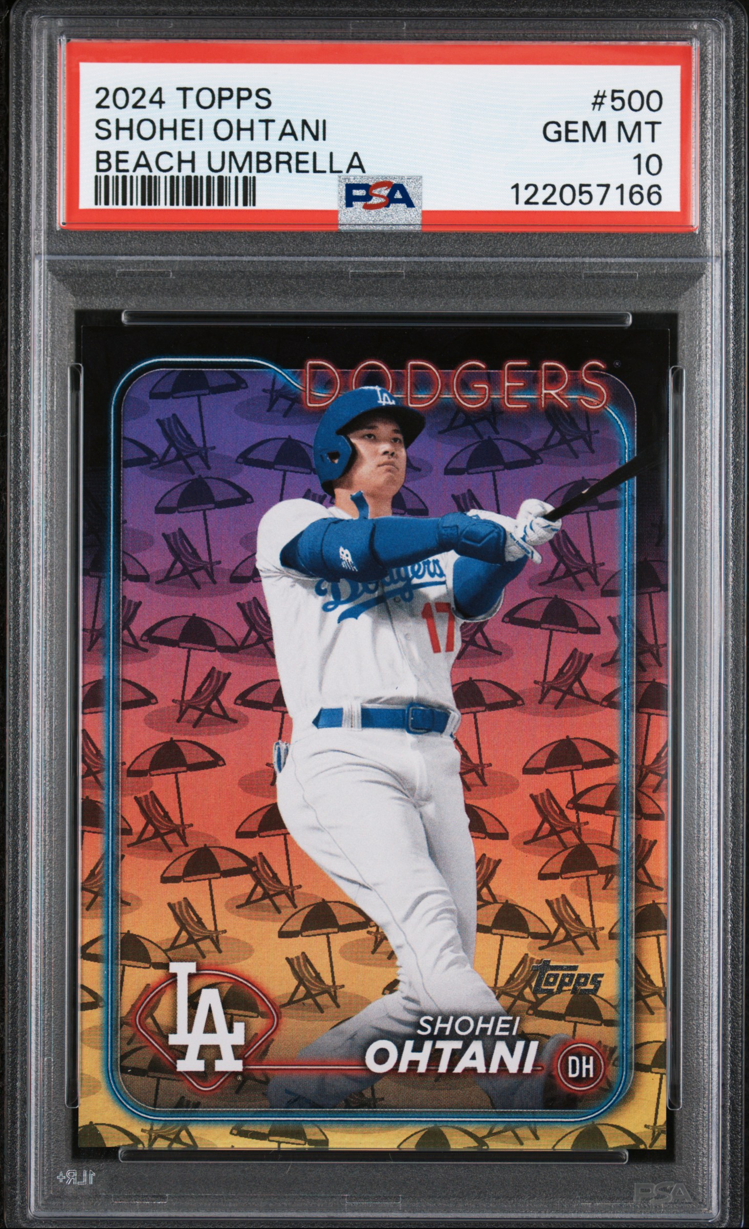 2024 TOPPS #500 SHOHEI OHTANI BEACH UMBRELLA /50