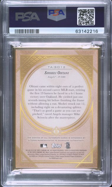 2018 Topps Transcendent Japanese Baseball #TASO12 Shohei Ohtani Auto Emerald 1/3