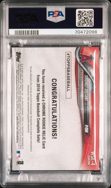 2018 Topps Chrome Complete Set WSE4 Shohei Ohtani Gold Relic /50