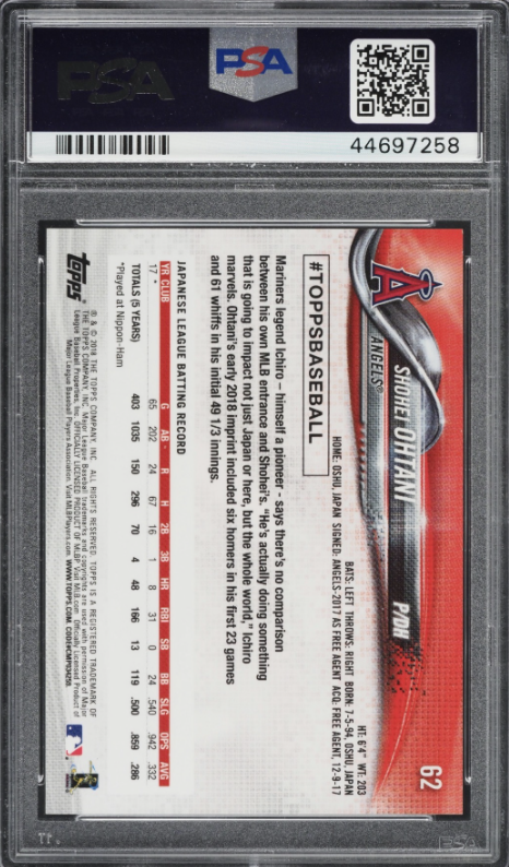 2018 Topps On Demand 3D #62 Shohei Ohtani