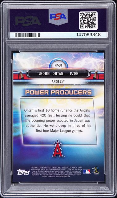 2018 Bowman's Best Power Producers Gold Shohei Ohtani RC /50