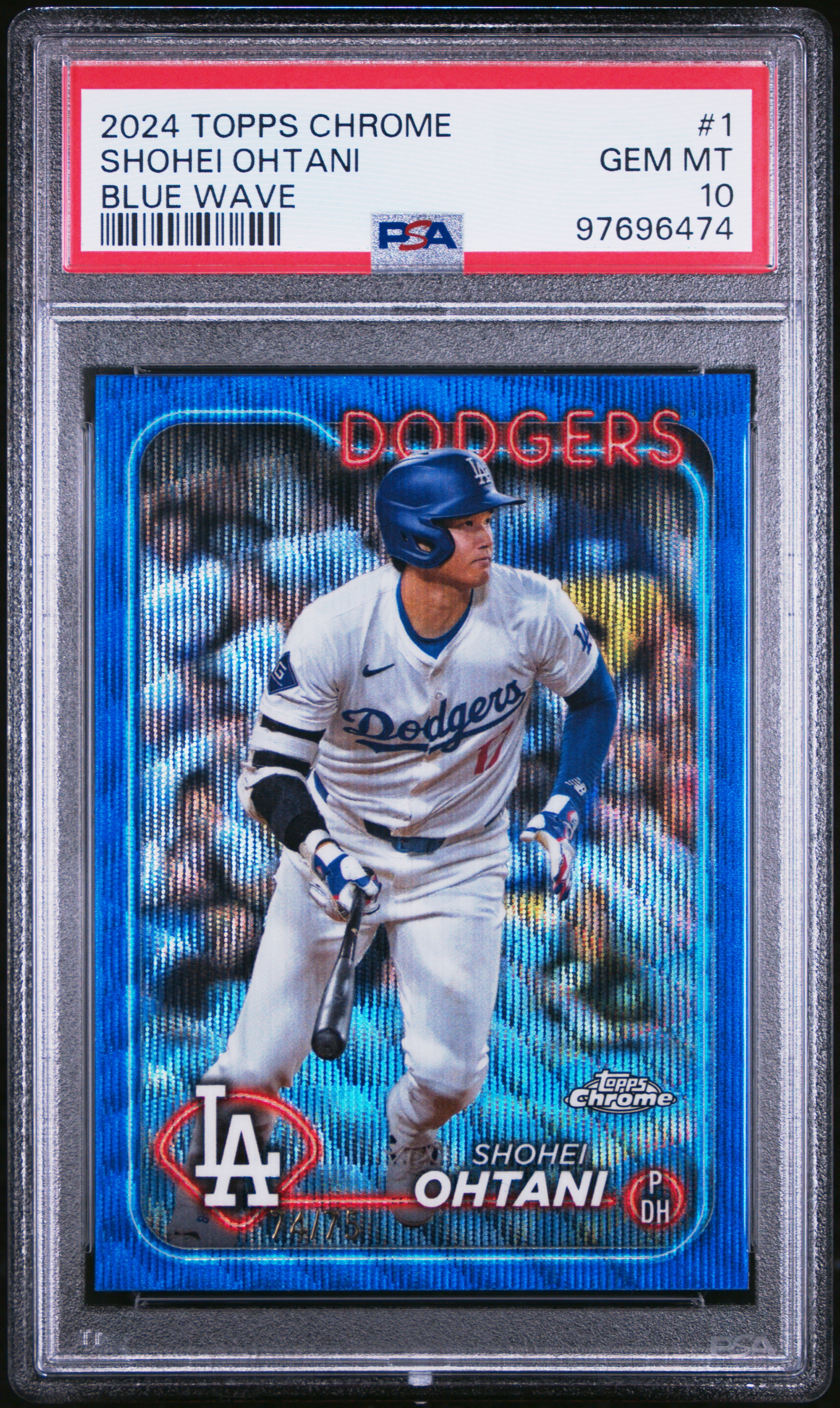 2024 TOPPS CHROME #1 SHOHEI OHTANI BLUE WAVE /150