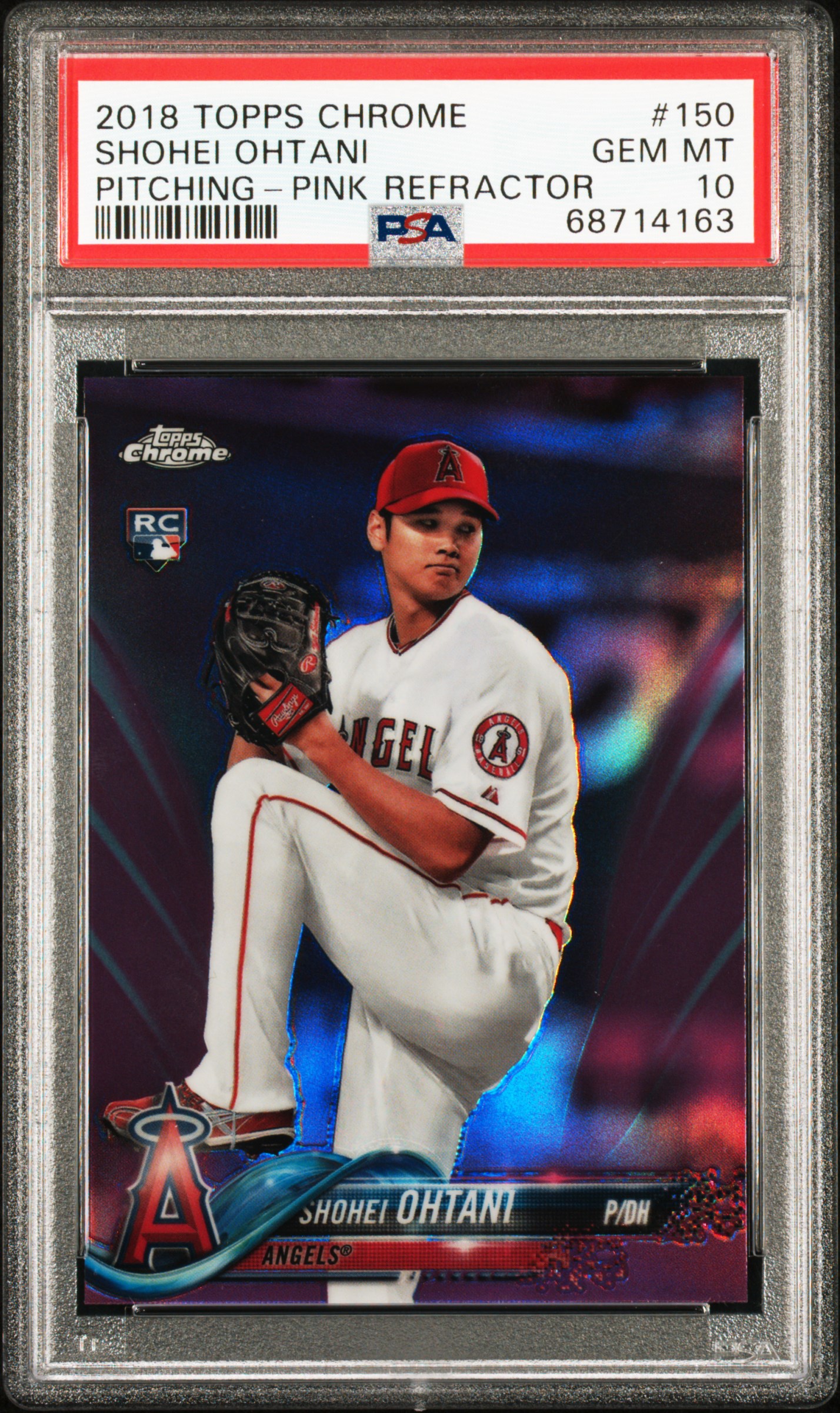 2018 TOPPS CHROME #150 SHOHEI OHTANI PINK REFRACTOR