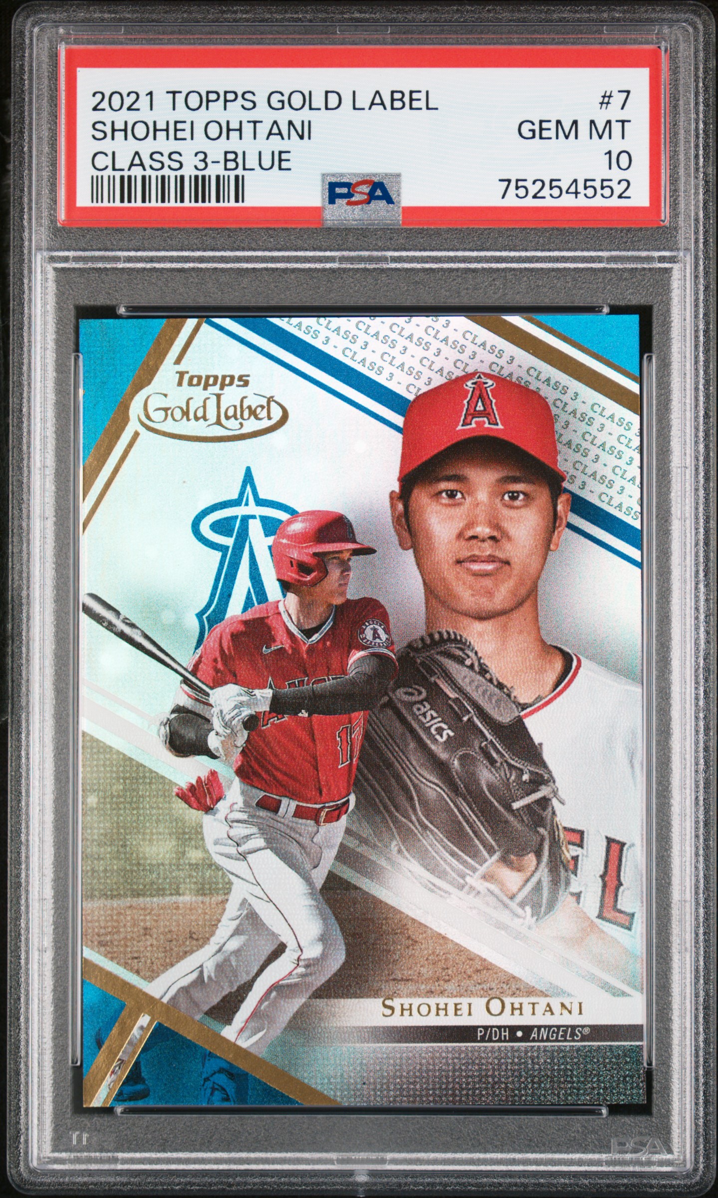 2021 TOPPS GOLD LABEL #7 SHOHEI OHTANI CLASS 3-BLUE /50