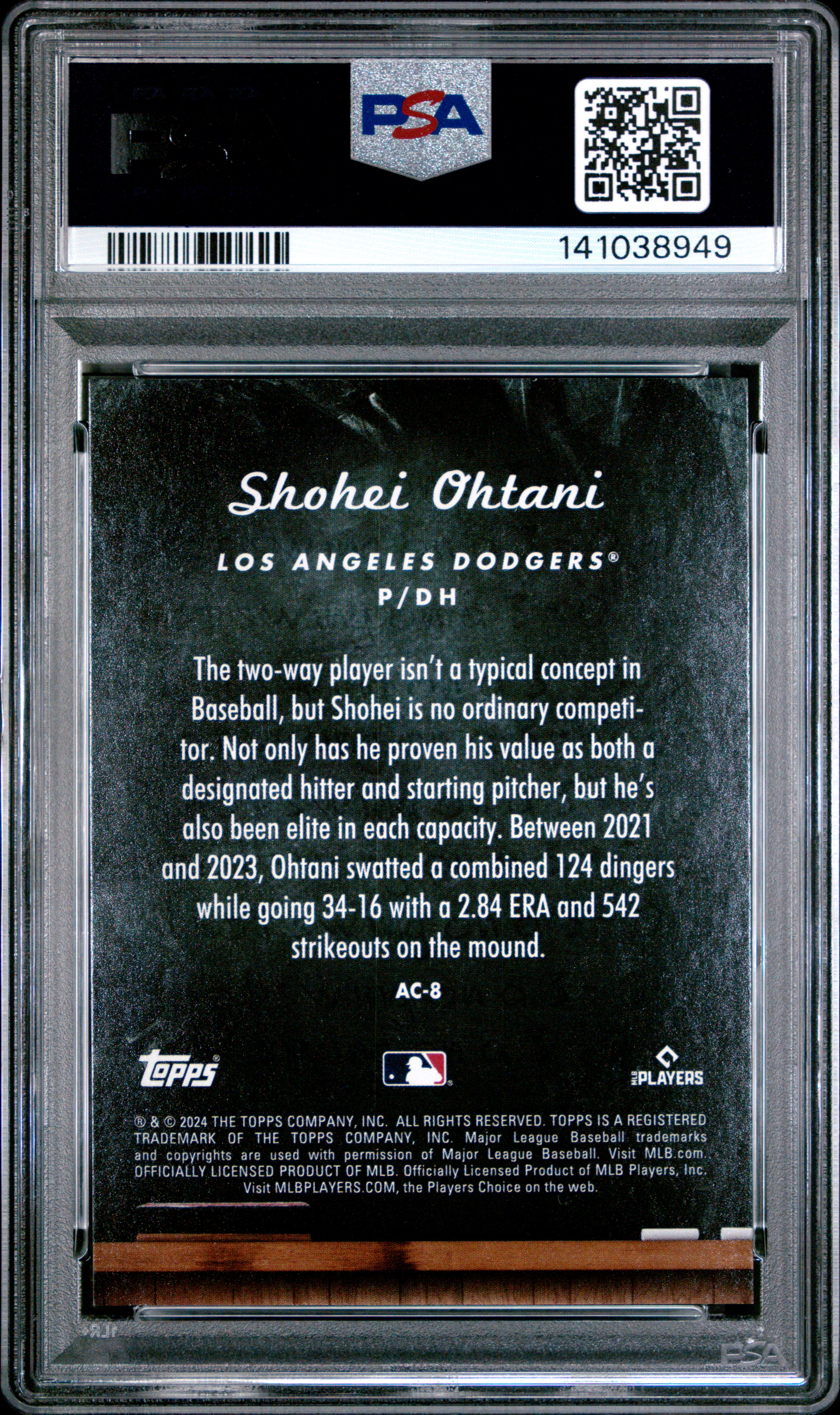 2024 TOPPS UPDATE ALL CLASS #AC8 SHOHEI OHTANI ALL CLASS-BLUE