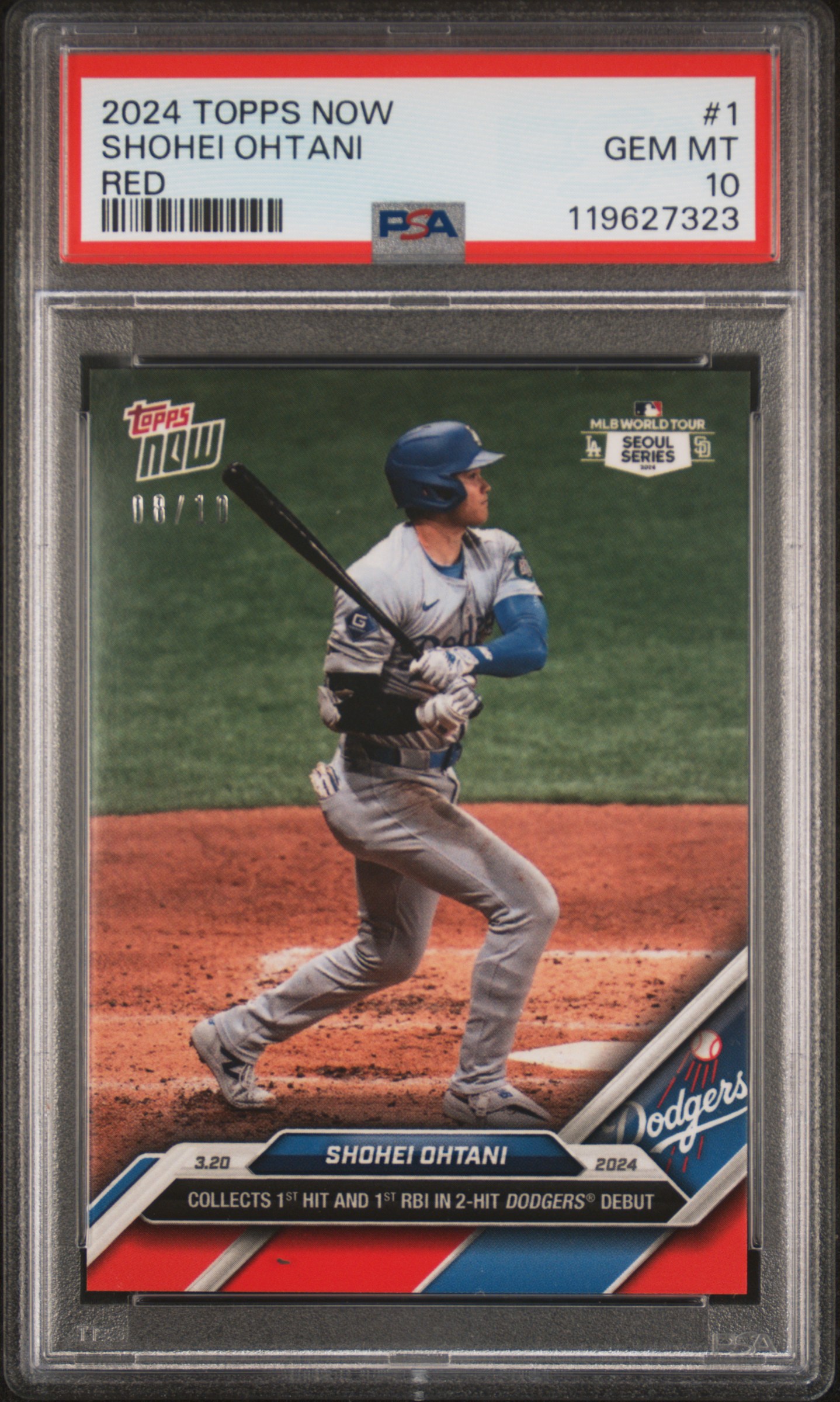 2024 TOPPS NOW #1 SHOHEI OHTANI RED /10