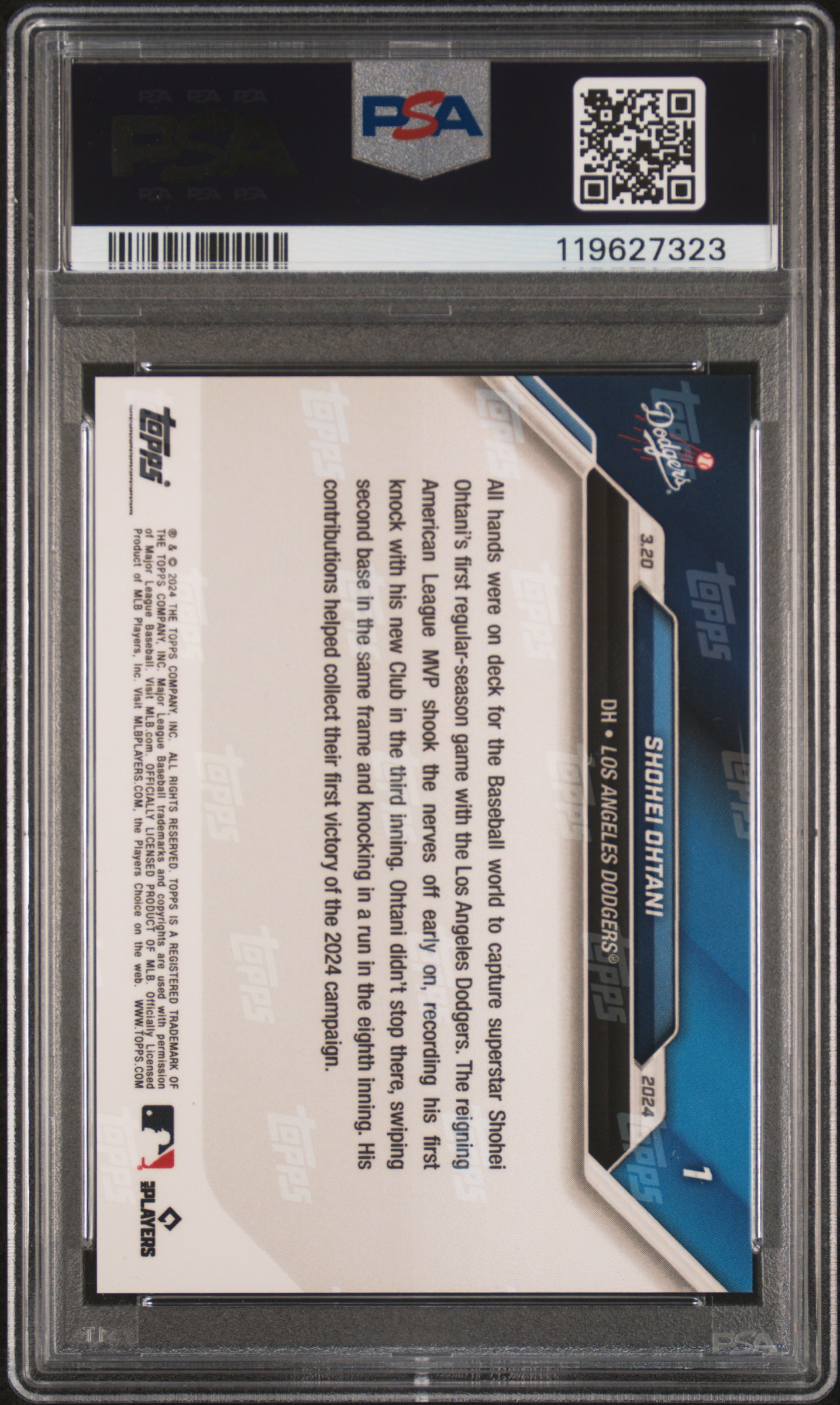 2024 TOPPS NOW #1 SHOHEI OHTANI RED /10