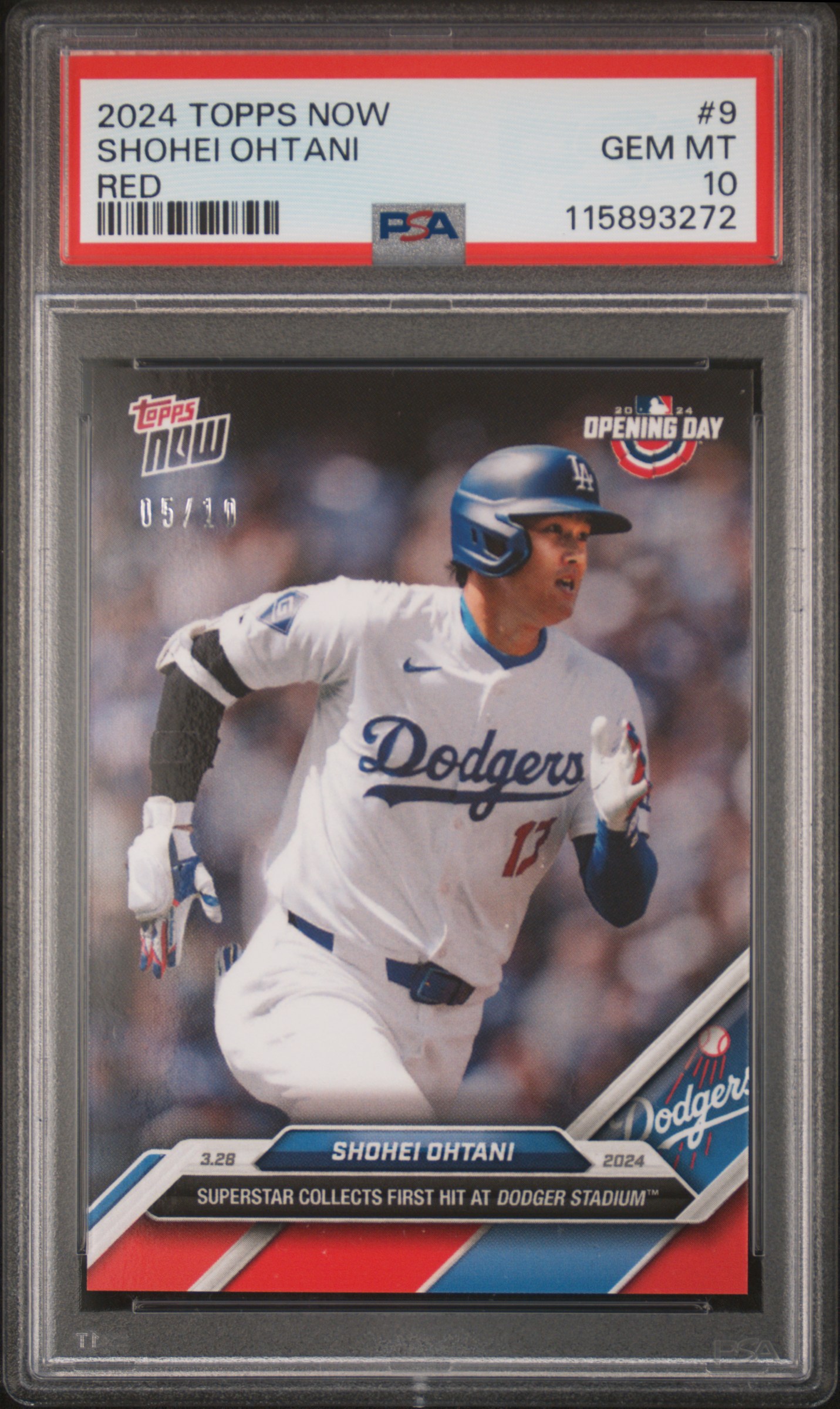 2024 TOPPS NOW #9 SHOHEI OHTANI RED /10
