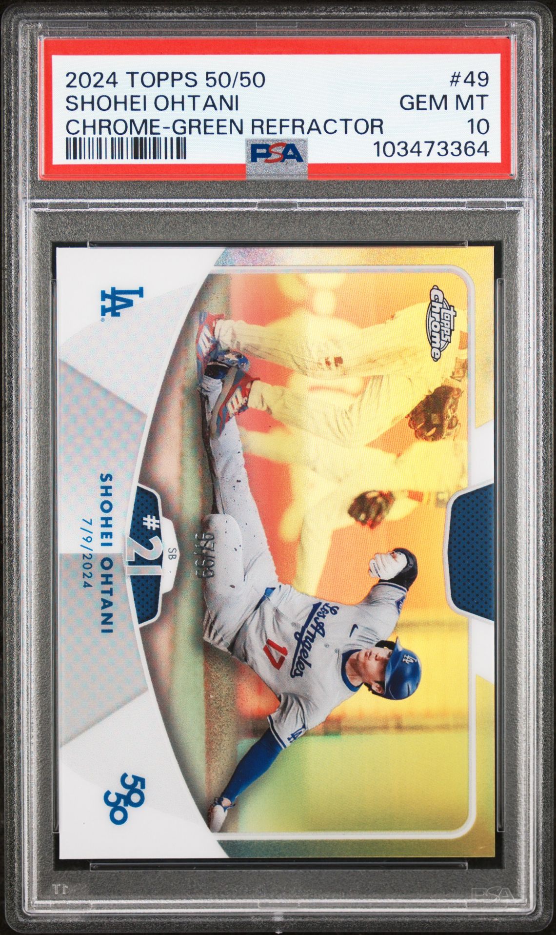 2024 Topps 50/50 #49 Chrome-Green Refractor /99