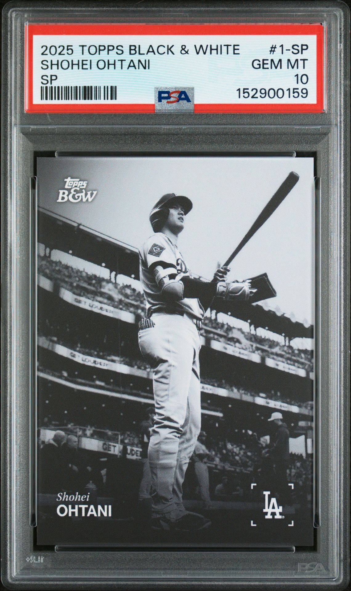 2025 Topps Black & White #1-SP Shohei Ohtani