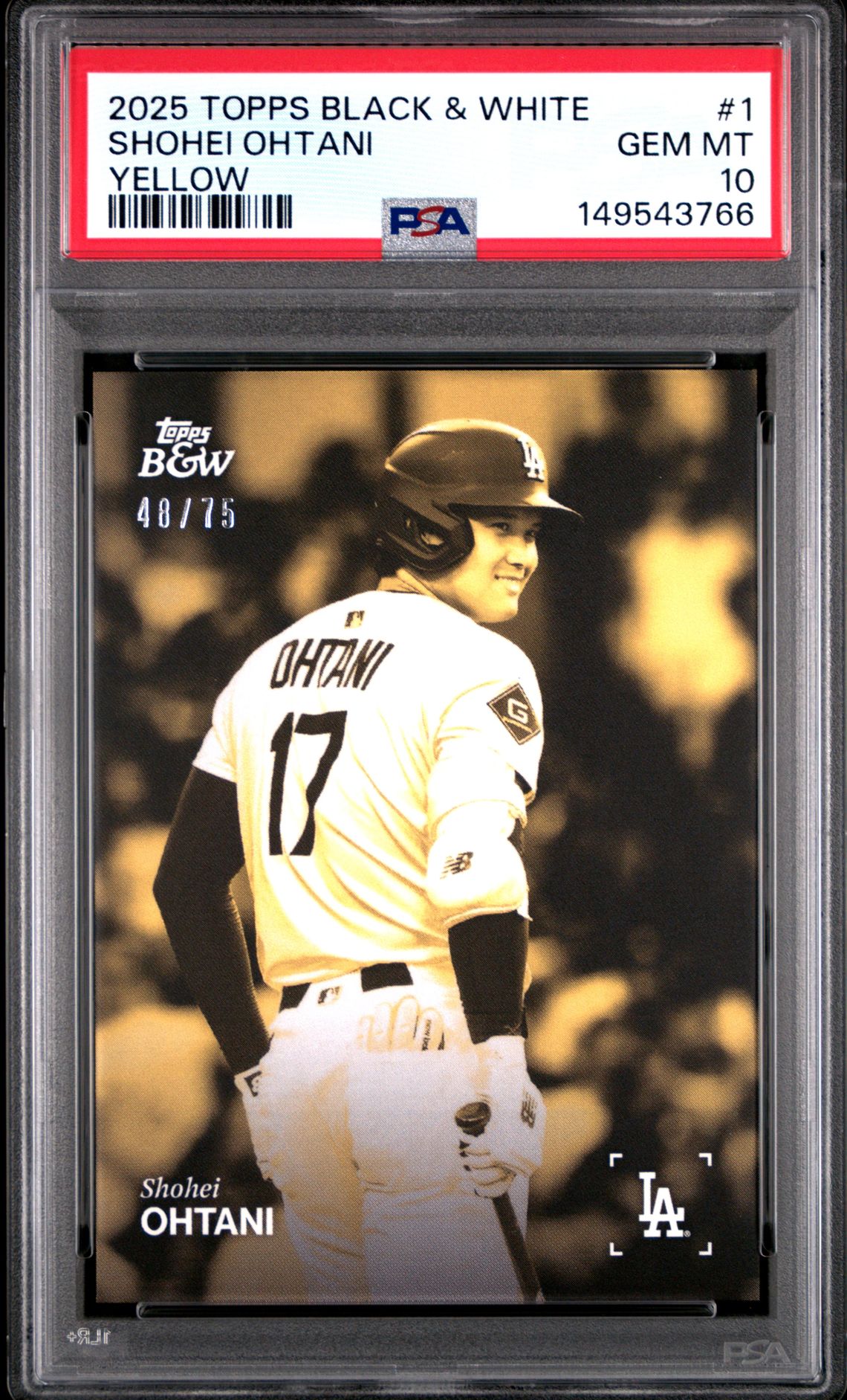2025 Topps Black & White #1 Yellow /75