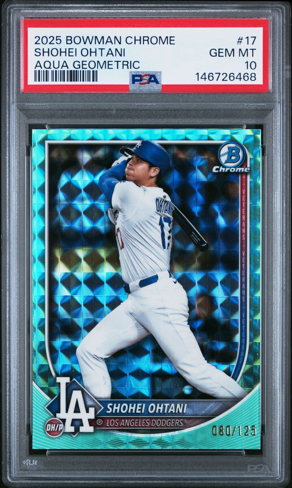2025 Bowman Chrome #17 Shohei Ohtani Aqua Geometric /199