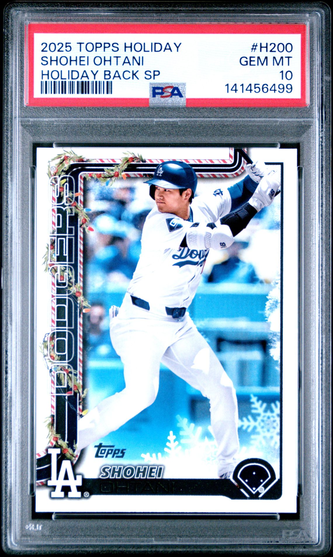 2025 Topps Holiday H200 Shohei Ohtani Holiday Back SP
