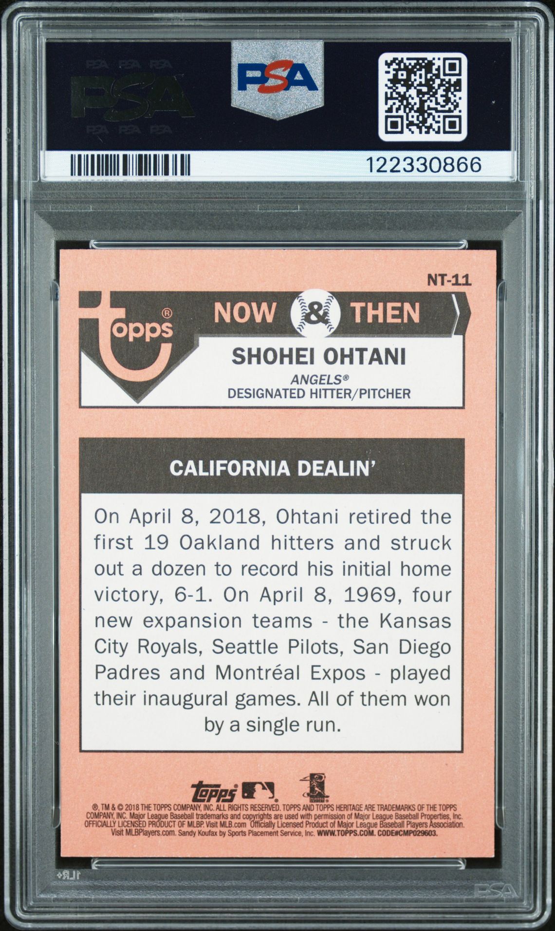 2018 Topps Heritage NT-11 Shohei Ohtani