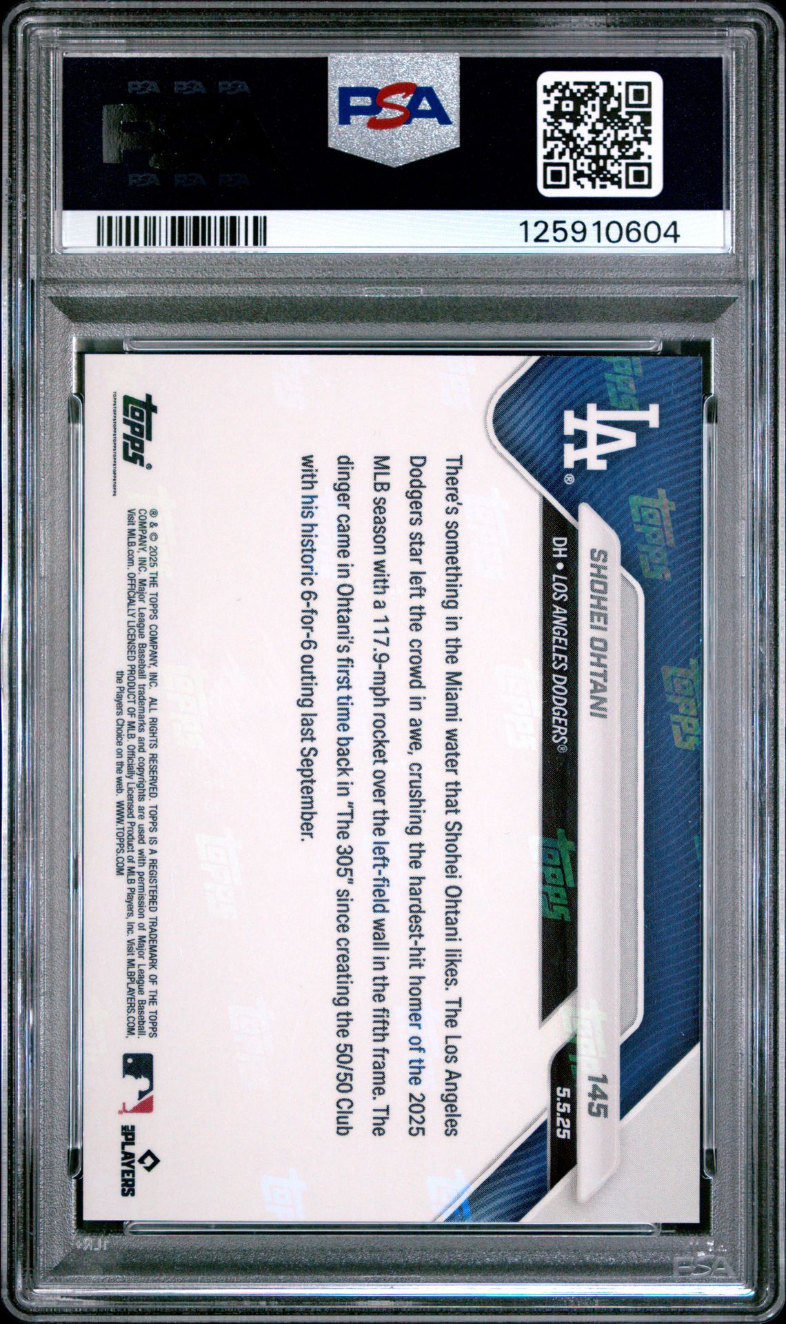 2025 Topps Topps Now 145 Gold Foil /50