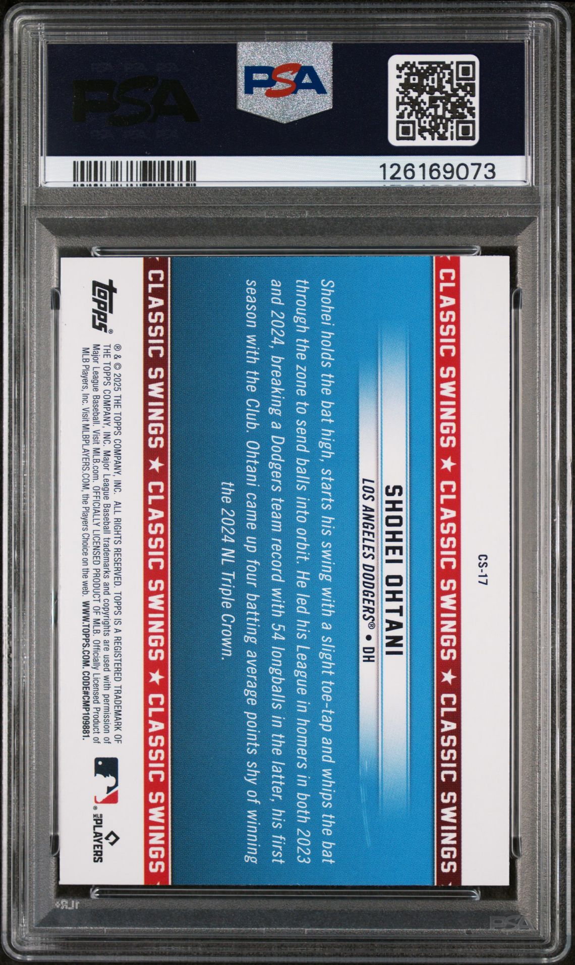 2025 Topps All-Star Game CS17 Shohei Ohtani Classic Swings