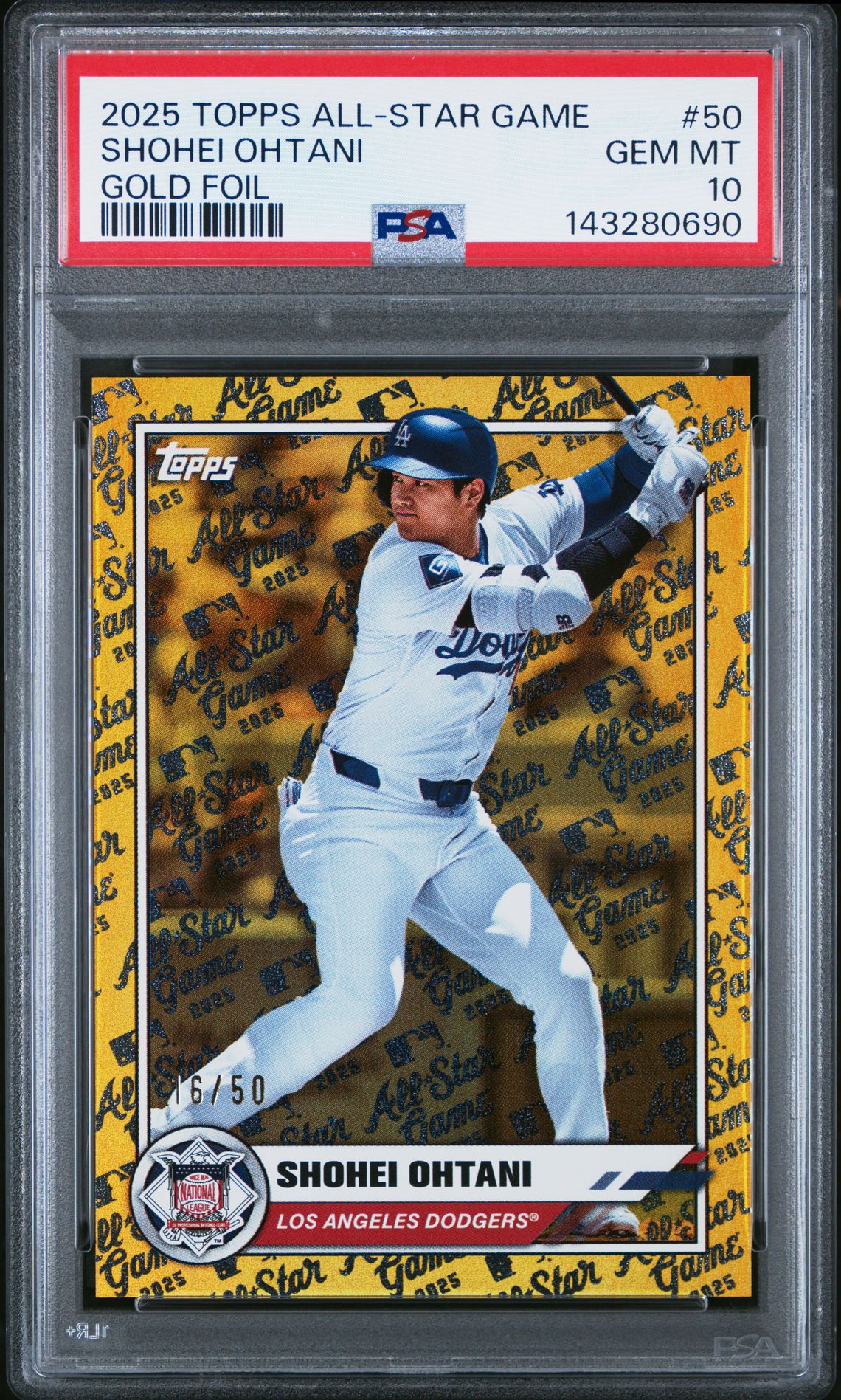 2025 Topps All-Star Game 50 Gold Foil /50