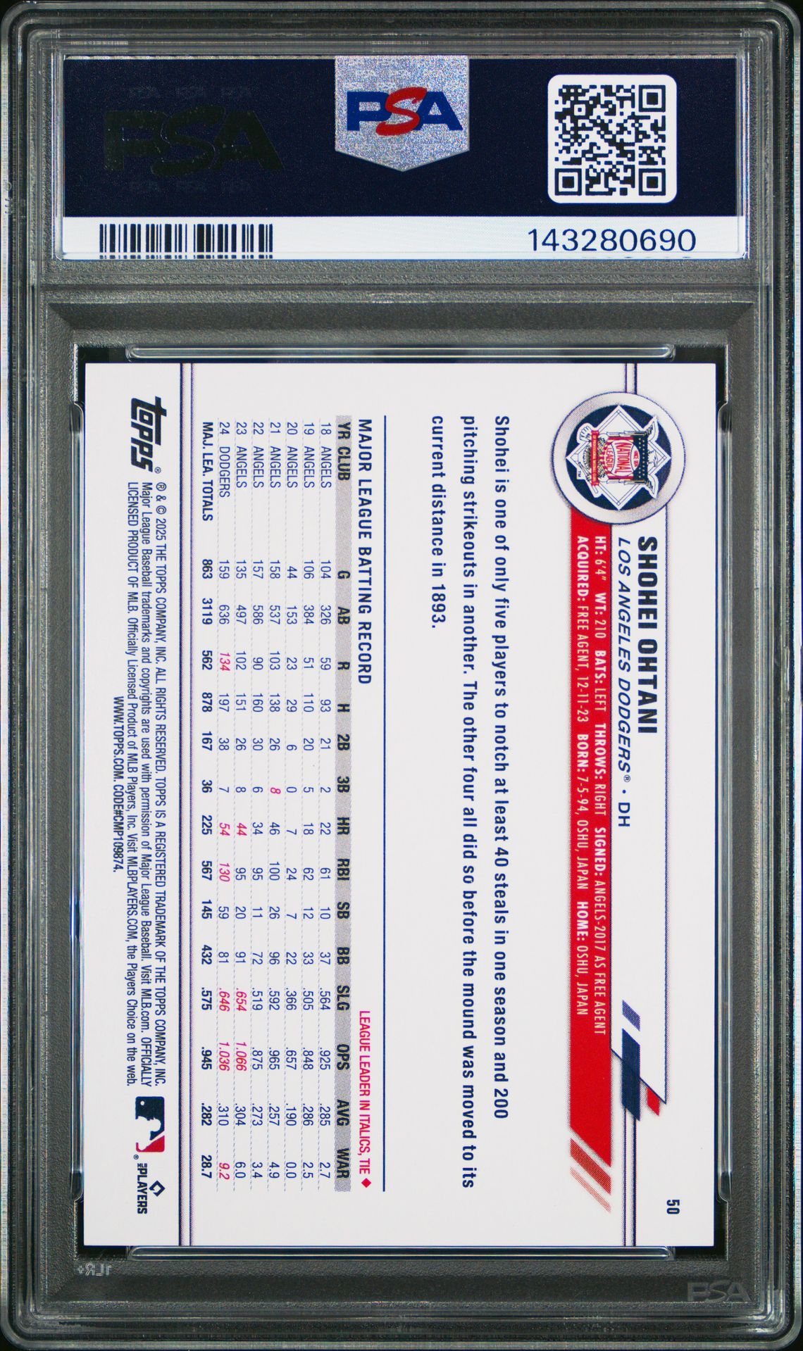 2025 Topps All-Star Game 50 Gold Foil /50