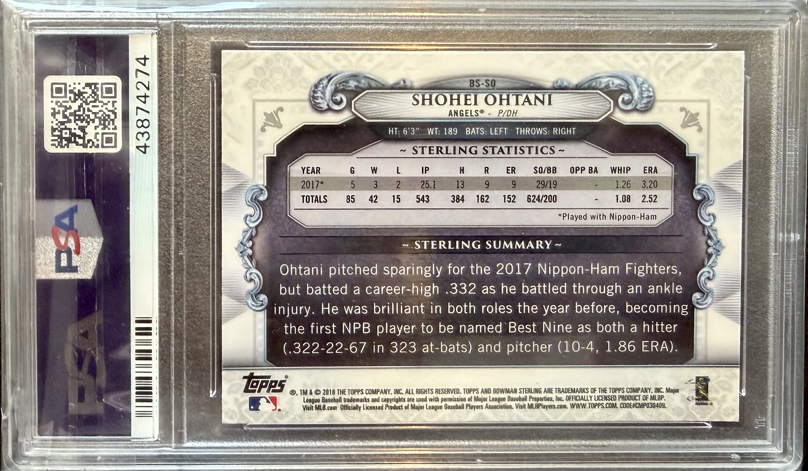 2018 Bowman Bowman Chrome Sterling Continuity BS-SO