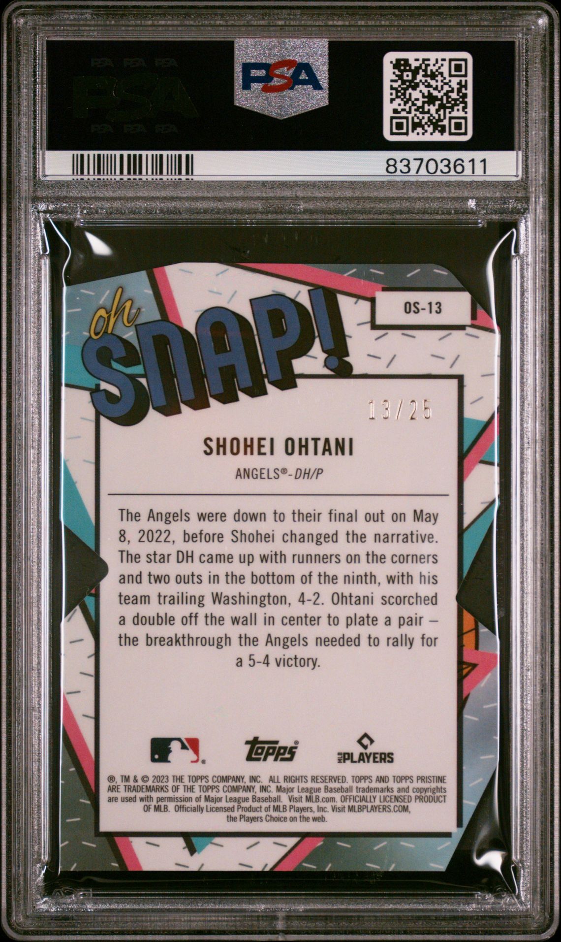 2023 Topps Pristine OS13 Snap Orange /25