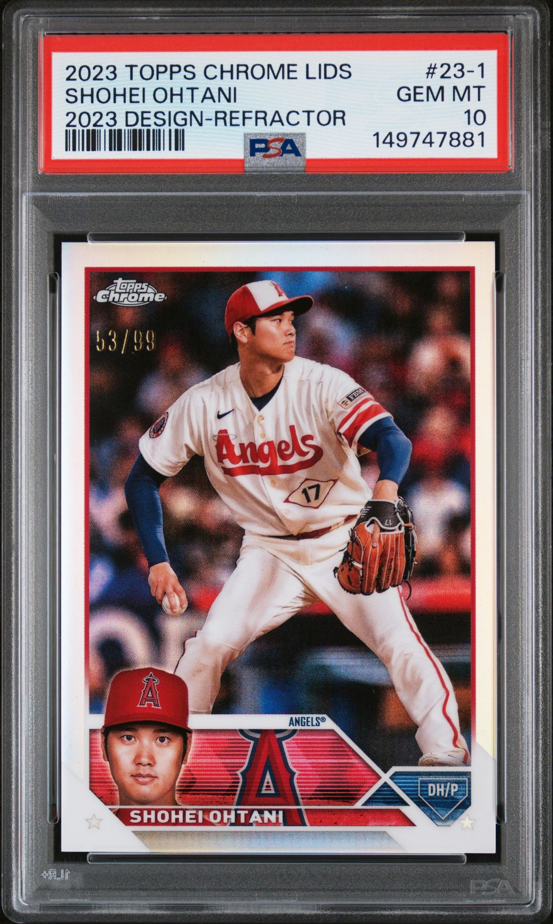 2023 Topps Chrome Lids 23-1 2023 Design-Refractor /99