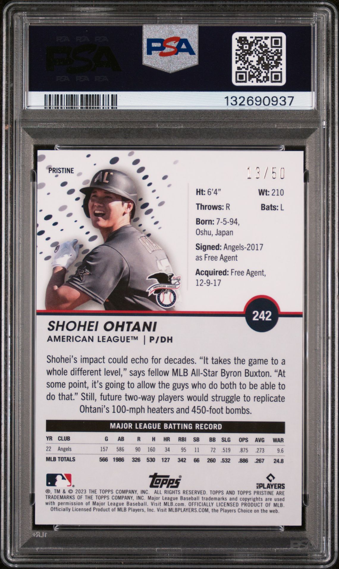 2023 Topps Pristine 242 Pristine Gold /50