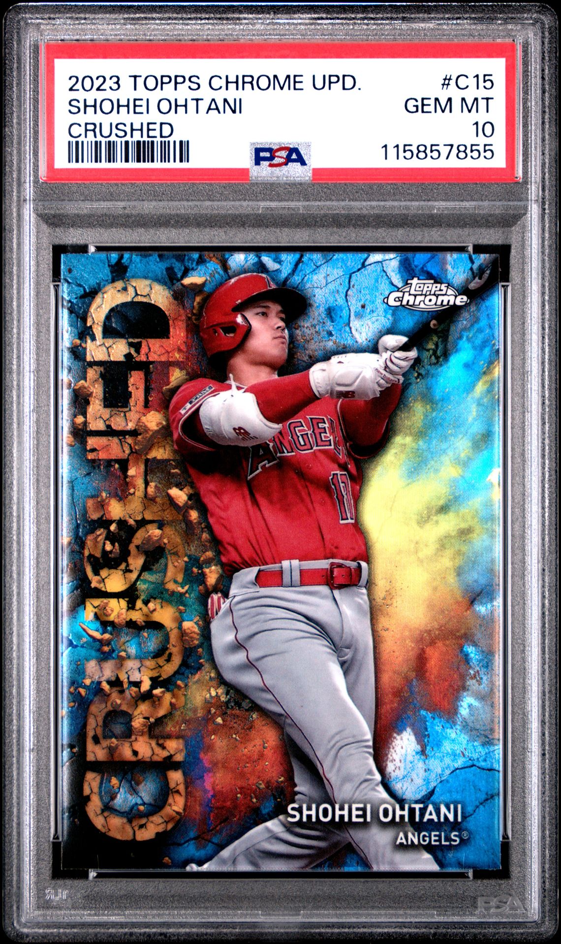 2023 Topps Chrome Update C15 Shohei Ohtani Crushed